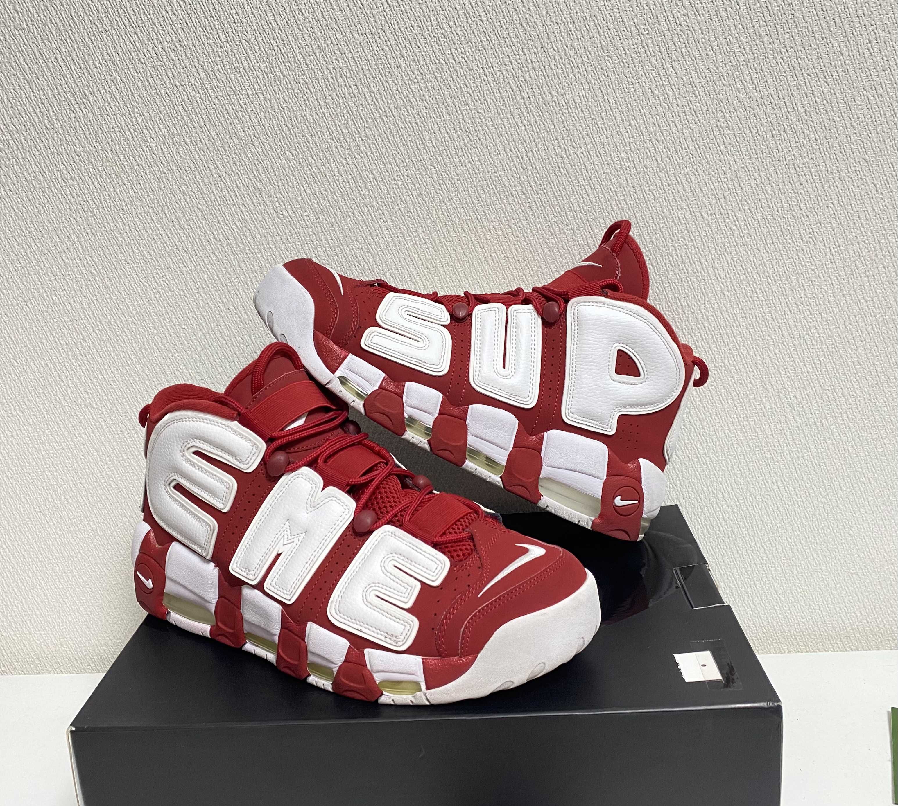 Supreme × Nike Air More Uptempo "White/Red"