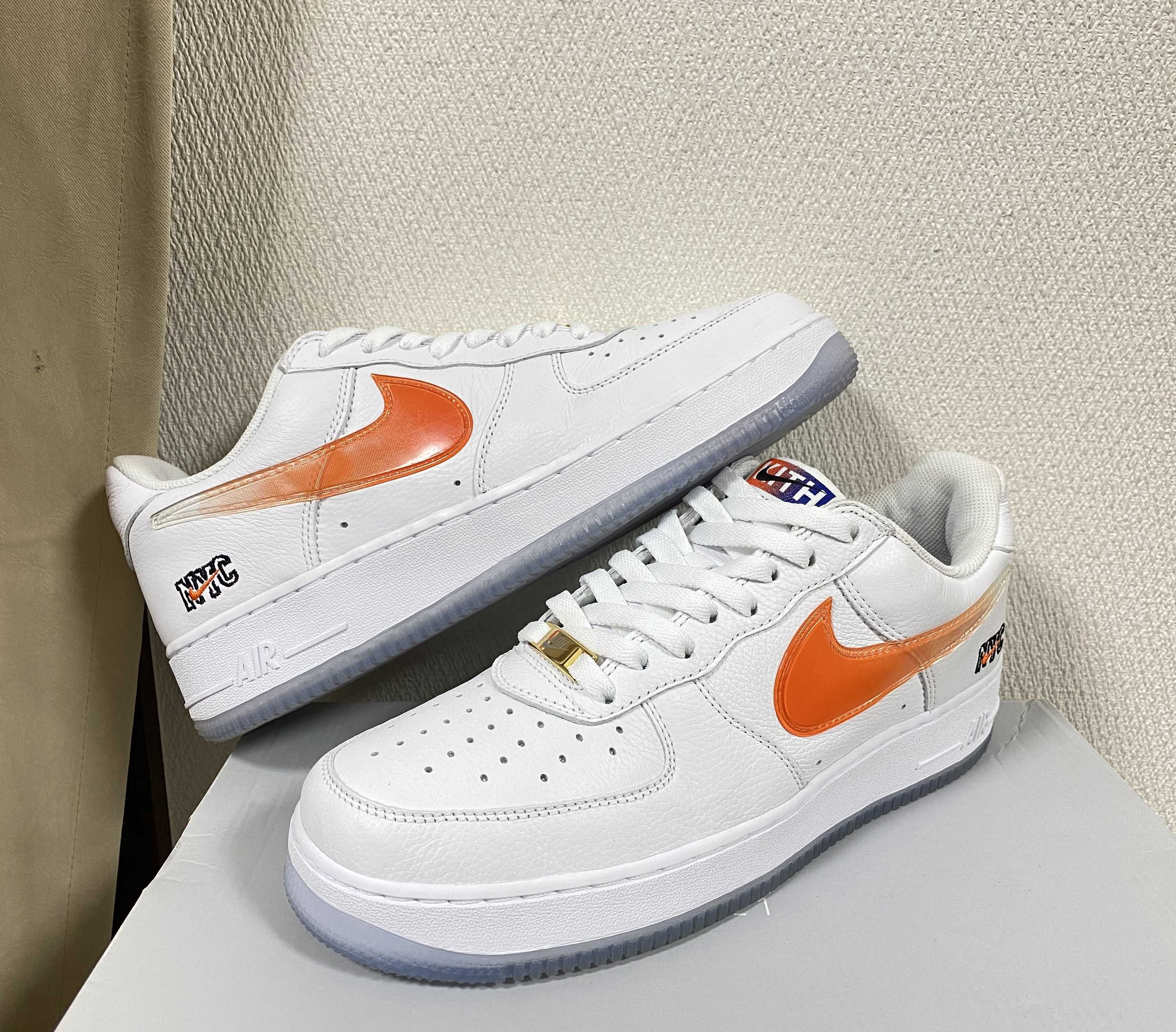 KITH × Nike Air Force 1 Low "White/Rush Blue/White/Brilliant Orange"