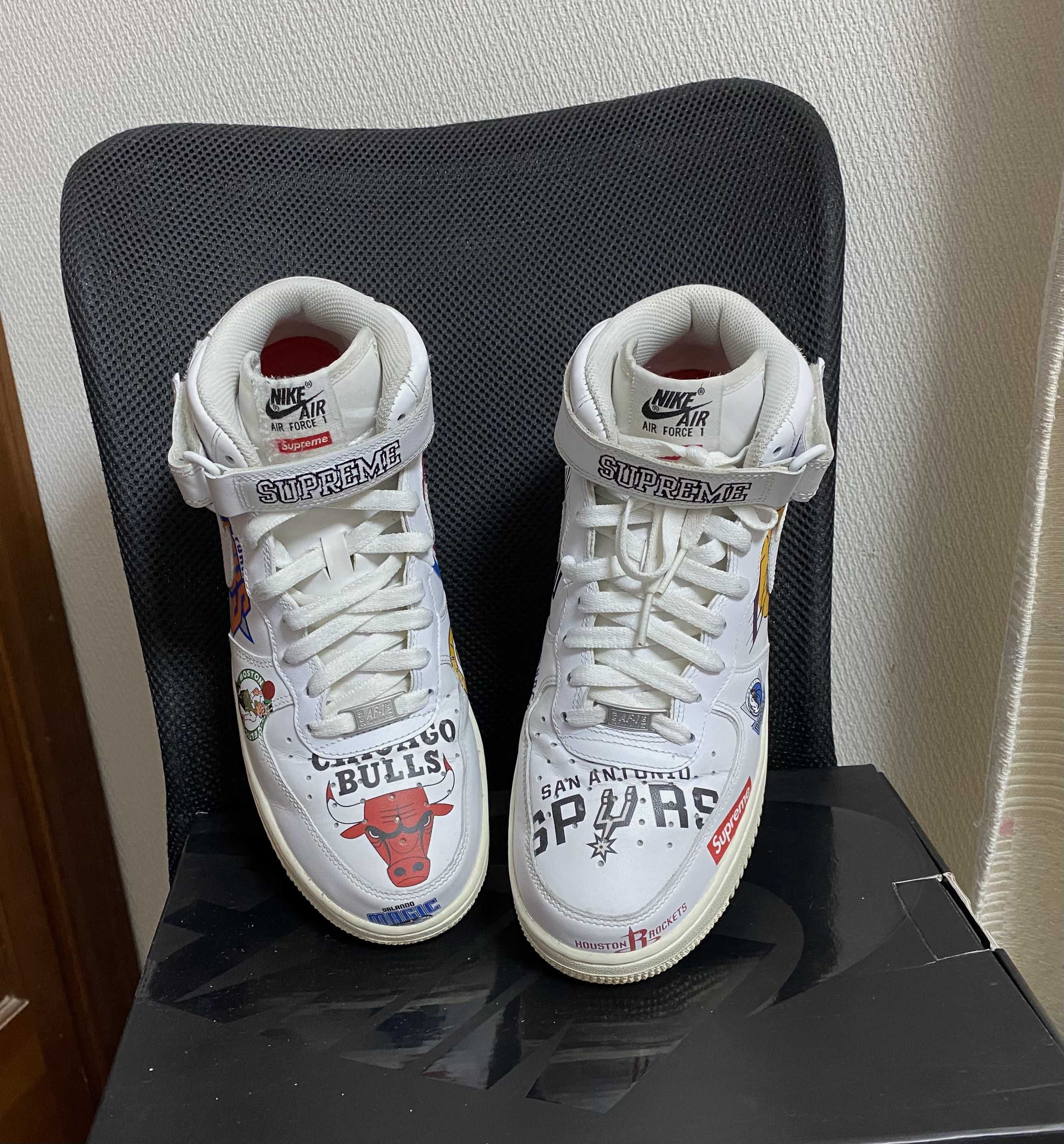 Supreme × NBA × Nike Air Force 1 Mid '07 "White"