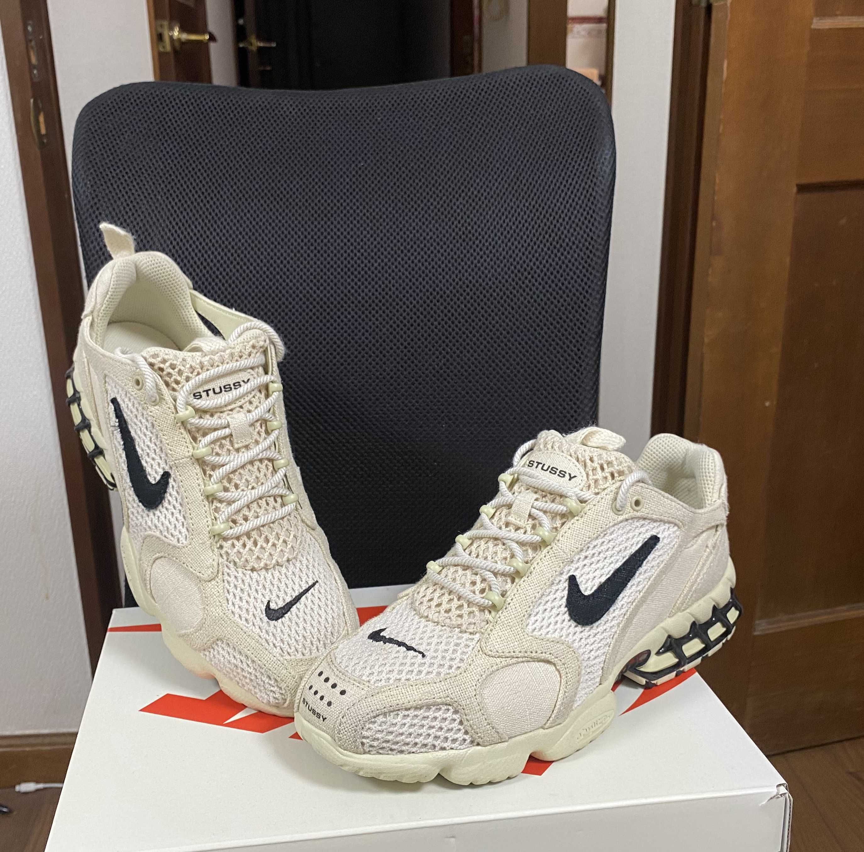 Stussy × Nike Air Zoom Spiridon CG 2 "Fossil/Black"