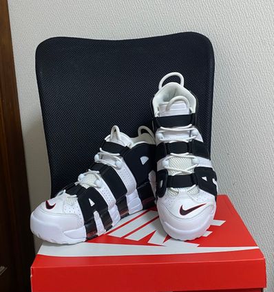 NIKE AIR MORE UPTEMPO "WHITE/BLACK/UNIVERSITY RED"(2020)