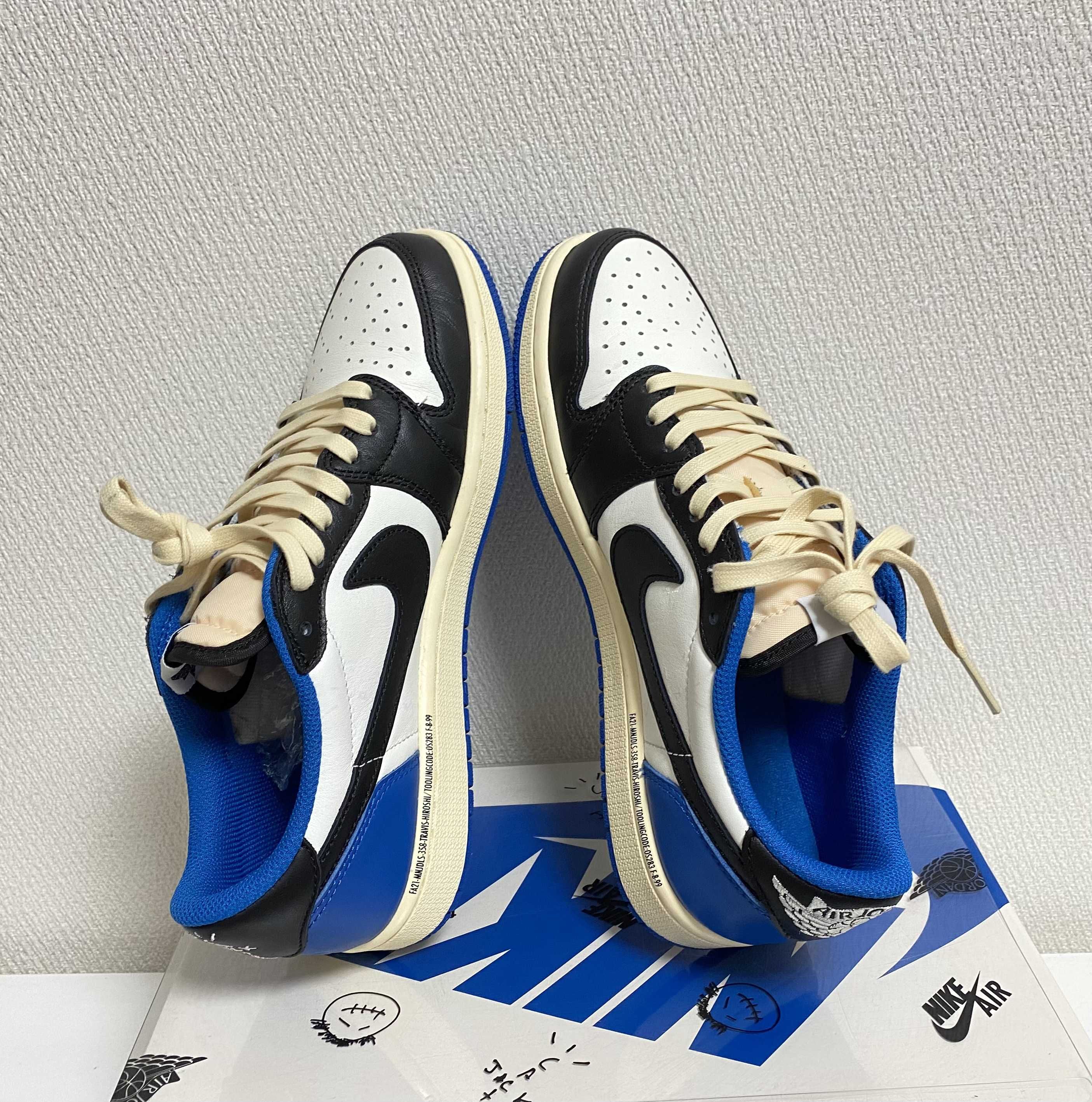 Travis Scott × fragment design × Nike Air Jordan 1 Low OG SP "Military Blue"