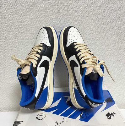 Travis Scott × fragment design × Nike Air Jordan 1 Low OG SP "Military Blue"