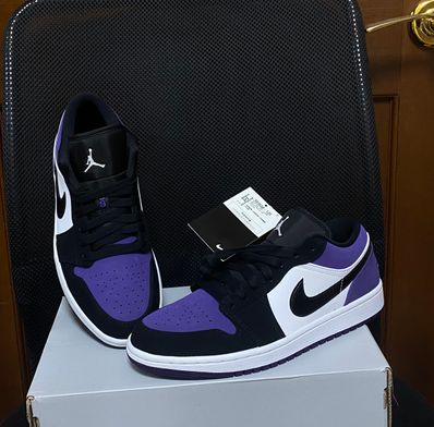 Nike Air Jordan 1 Retro Low "White/Black/Court Purple"