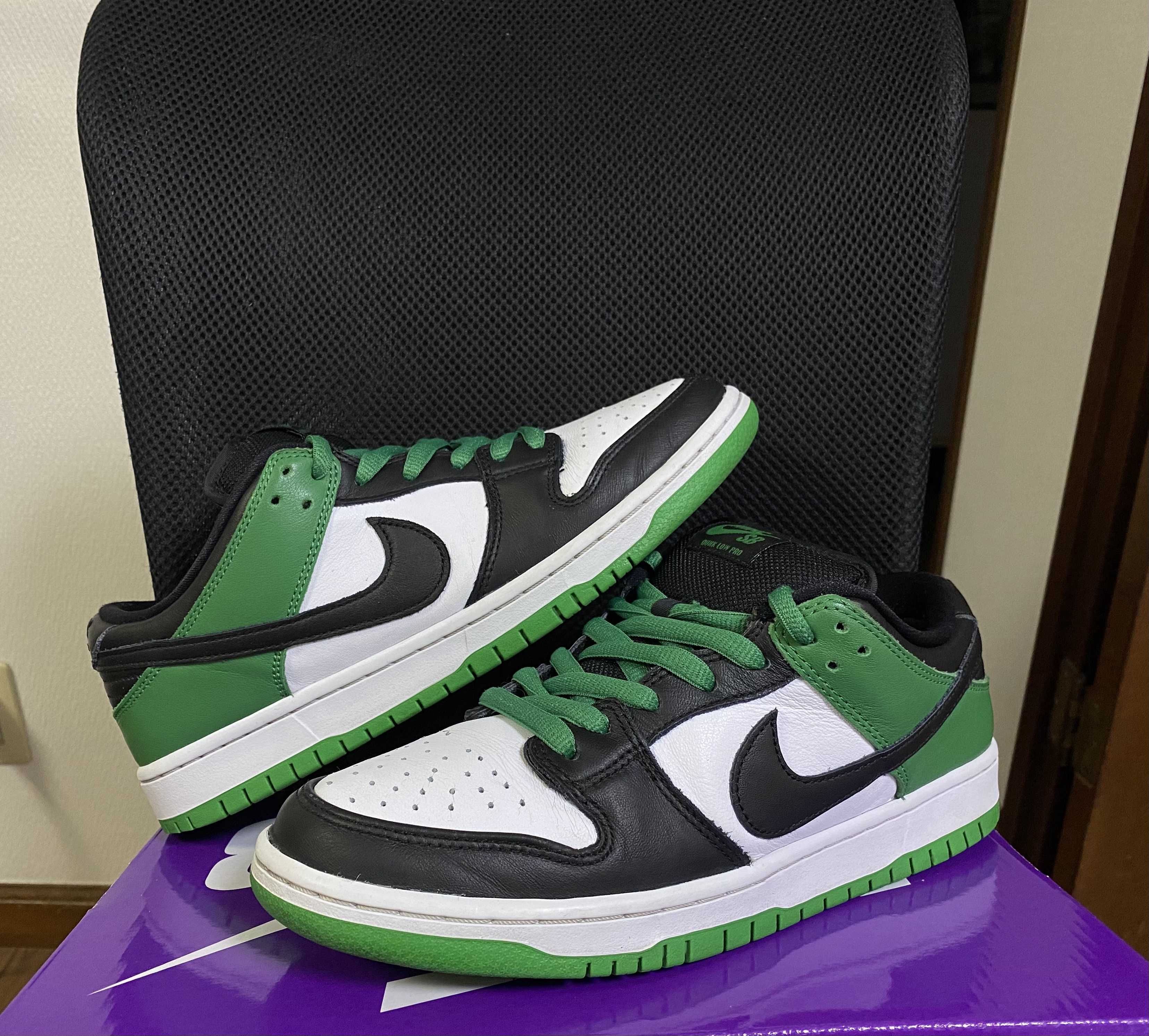 Nike SB Dunk Low Pro "Black and Classic Green"