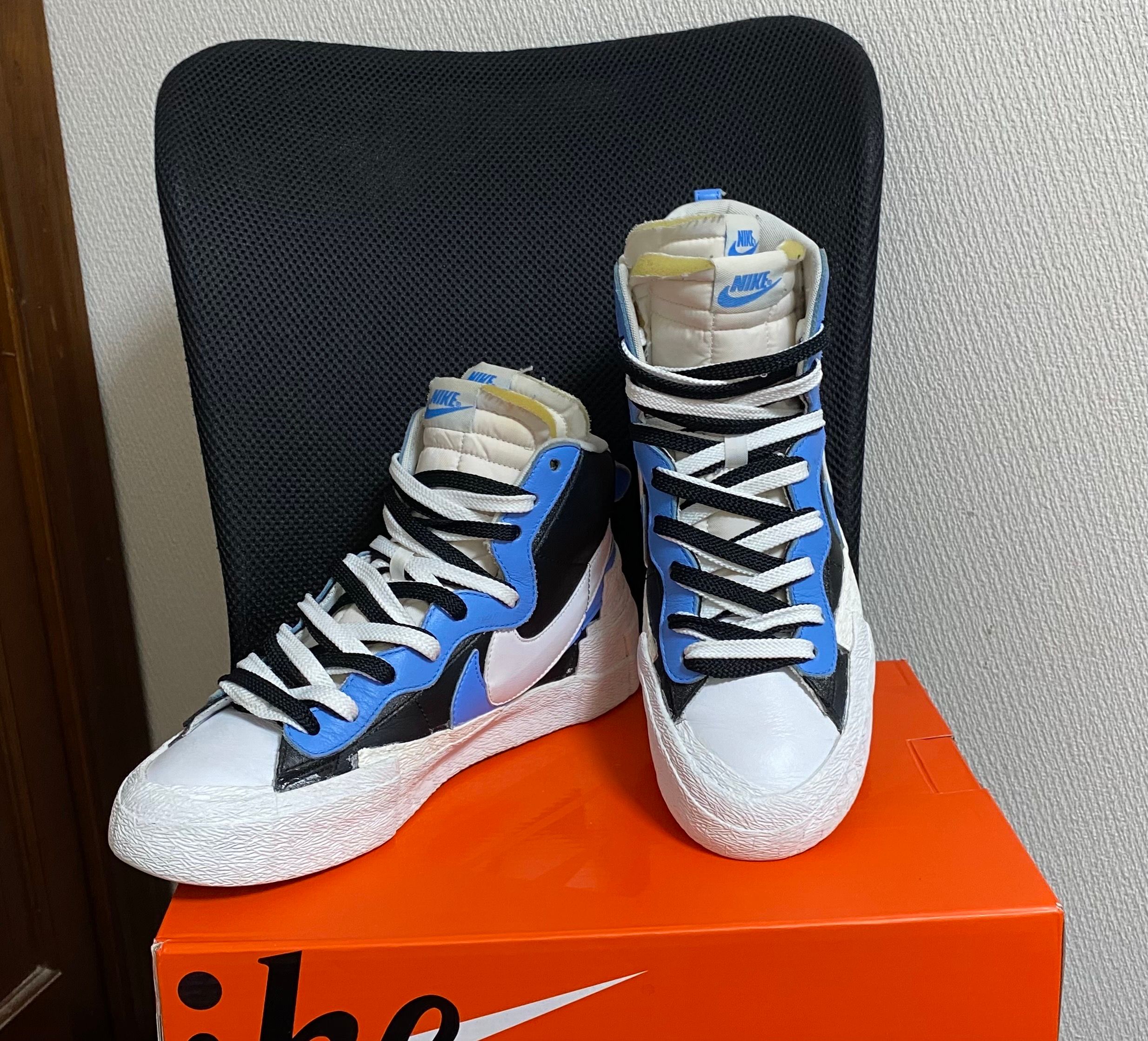 sacai × NIKE BLAZER MID "BLACK / BLUE"