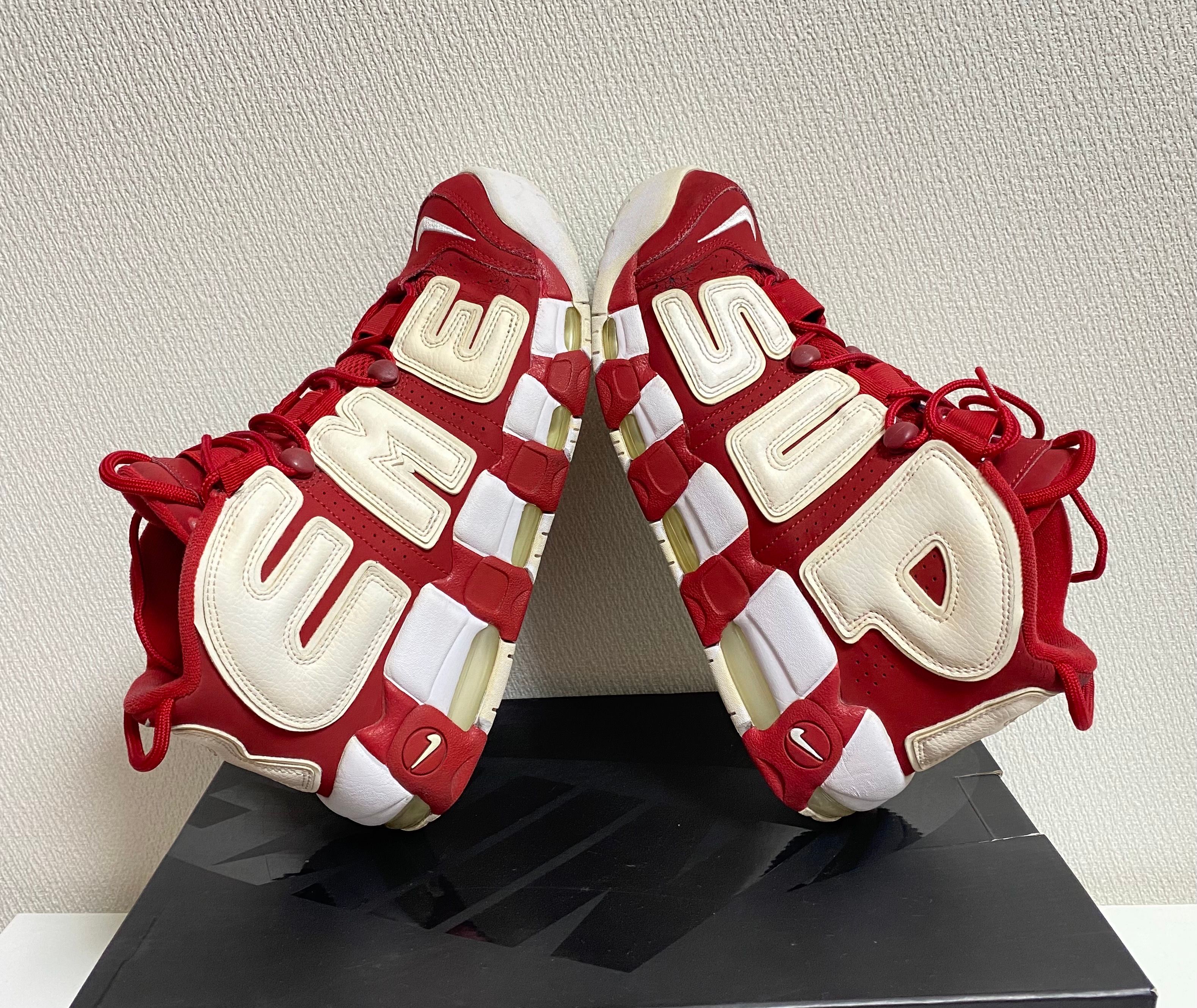 Supreme × Nike Air More Uptempo "White/Red"