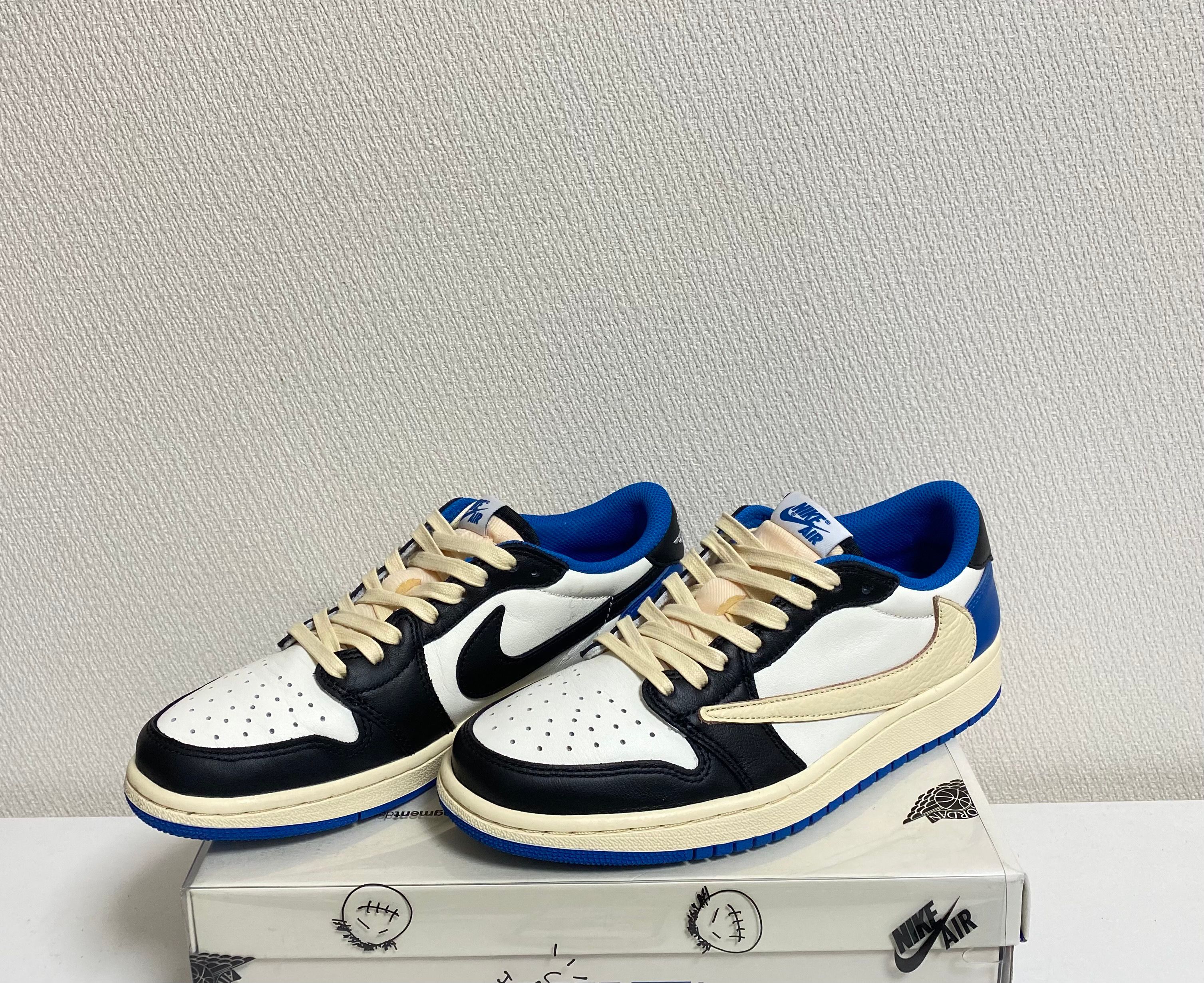 Travis Scott × fragment design × Nike Air Jordan 1 Low OG SP "Military Blue"