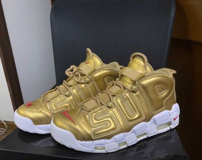 Supreme × Nike Air More Uptempo "Metallic Gold"