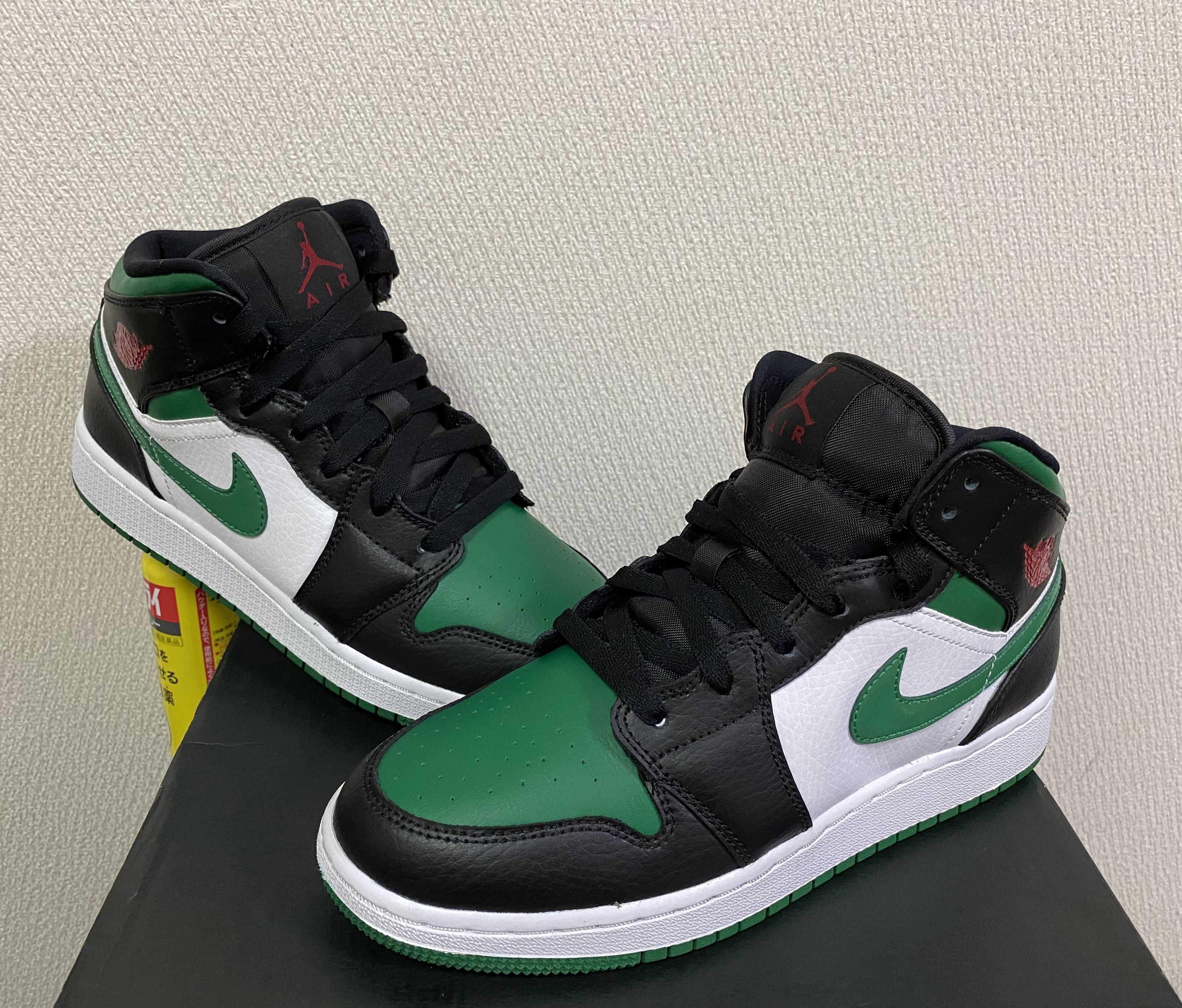 NIKE GS AIR JORDAN 1 MID "GREEN TOE"