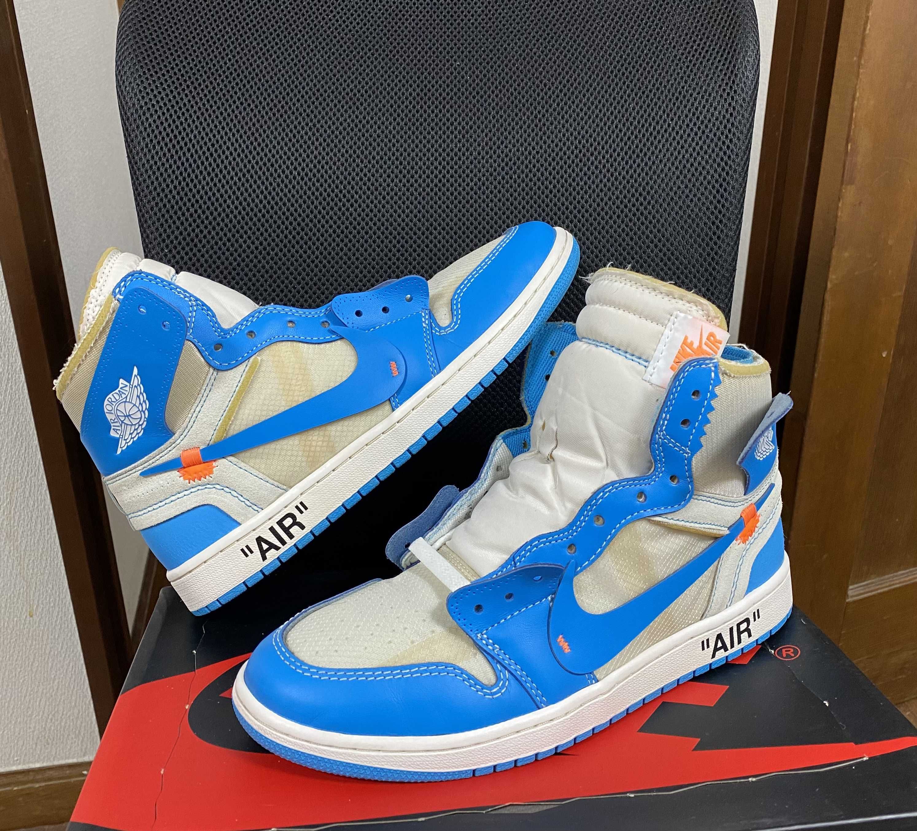 Off-White × Nike Air Jordan 1 High UNC "White/Dark Powder Blue"
