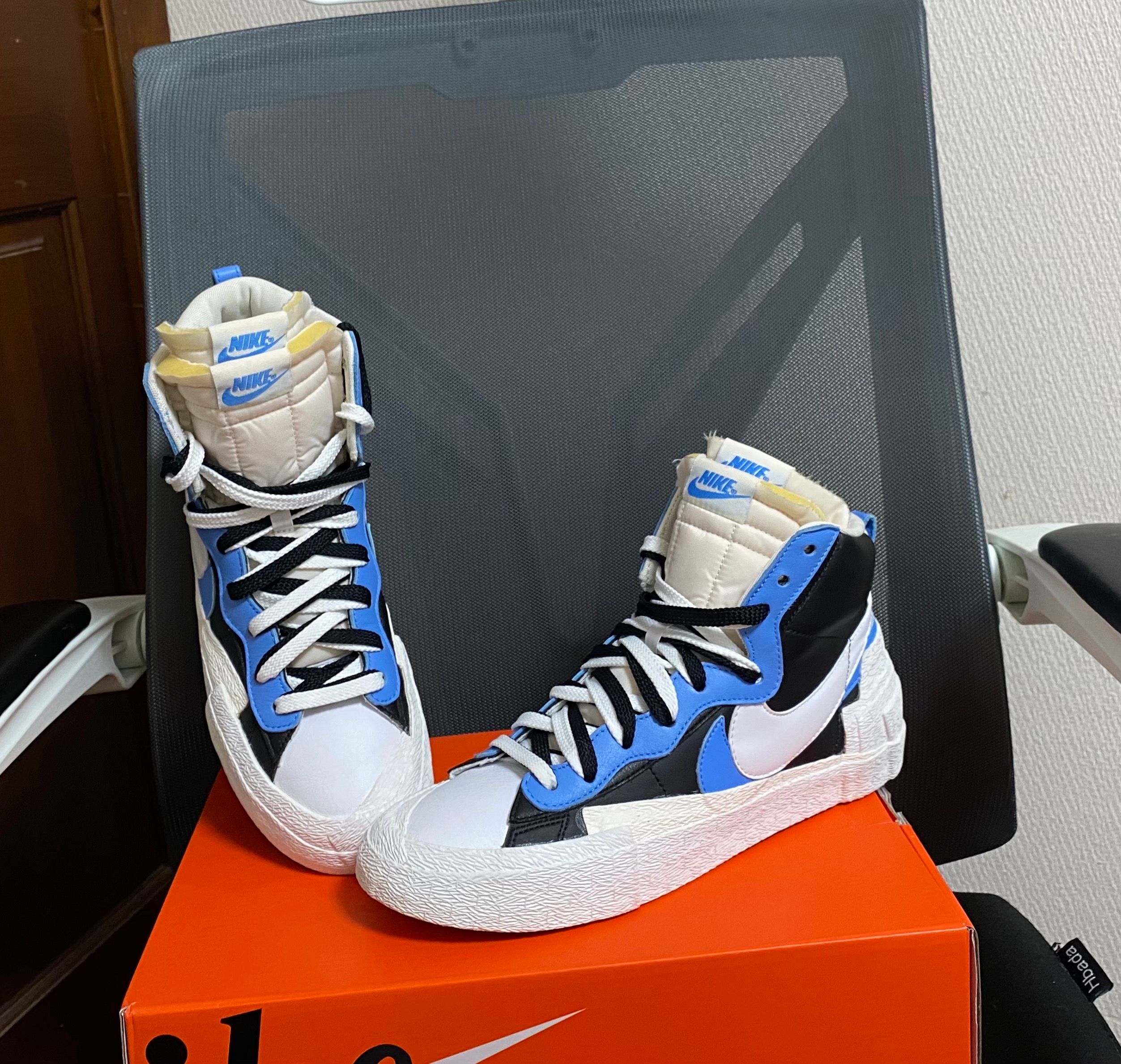 sacai × NIKE BLAZER MID "BLACK / BLUE"