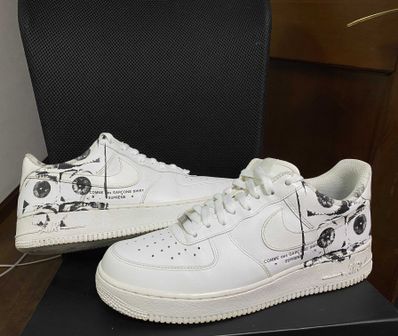 Supreme × COMME des GARCONS SHIRT × Nike Air Force 1 Low "White"