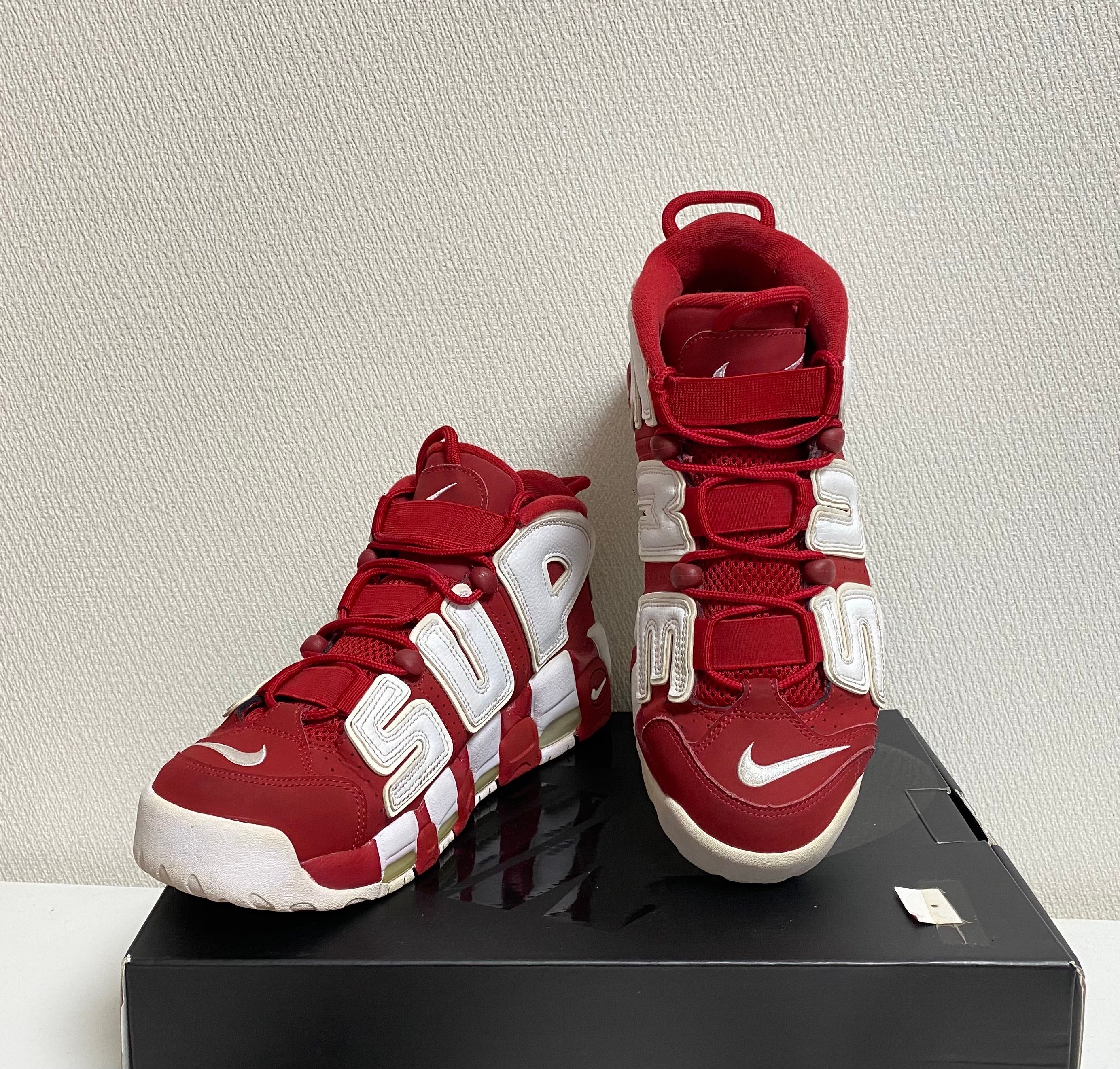 Supreme × Nike Air More Uptempo "White/Red"