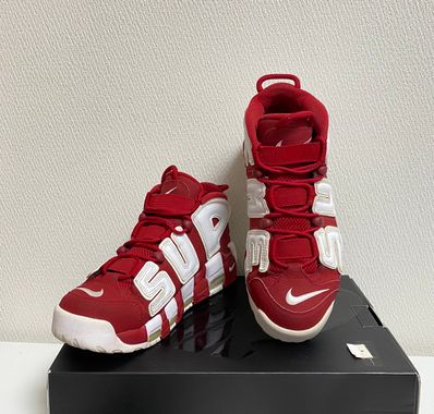 Supreme × Nike Air More Uptempo "White/Red"