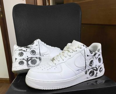 Supreme × COMME des GARCONS SHIRT × Nike Air Force 1 Low "White"