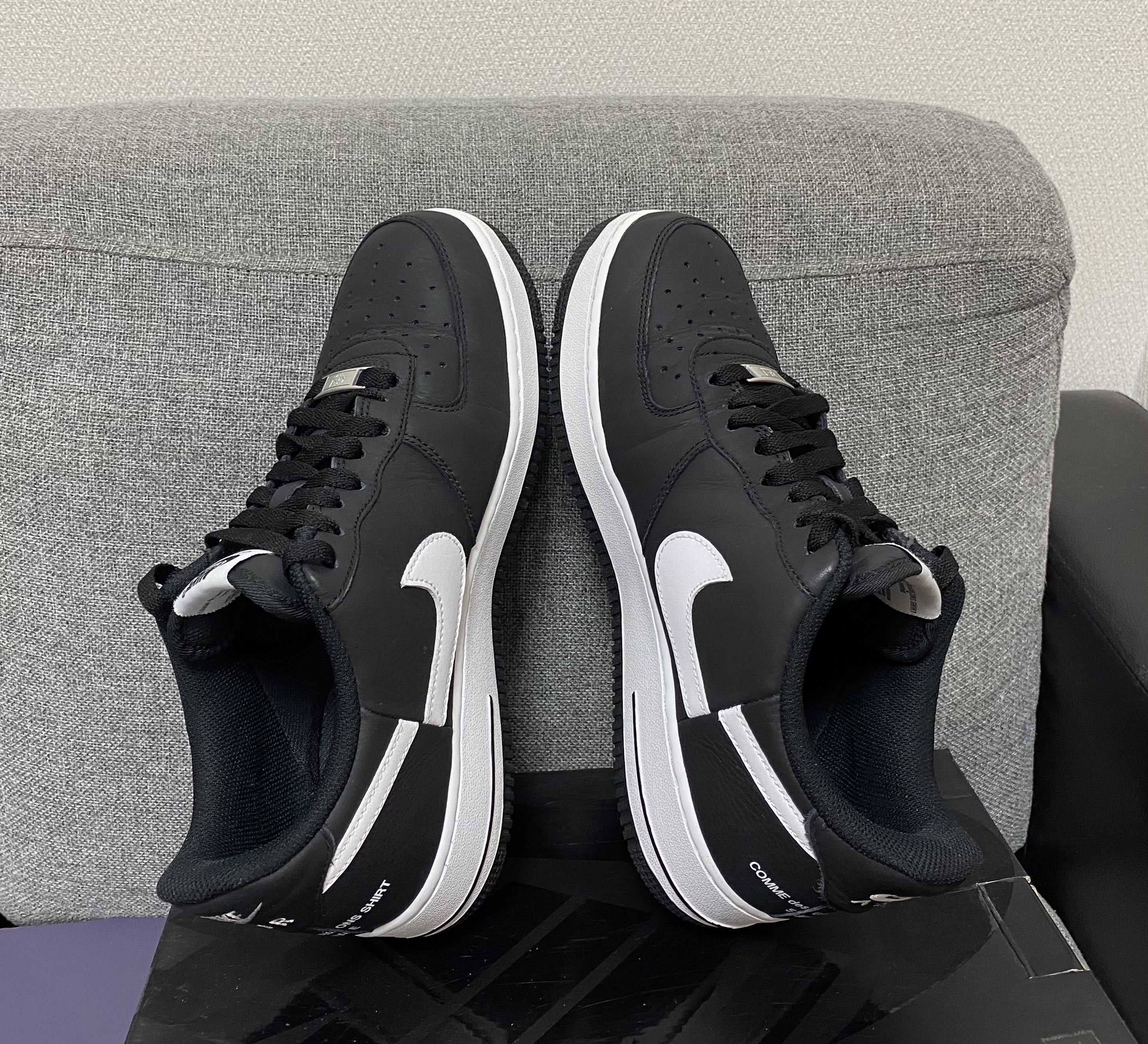 Supreme × COMME des GARCONS SHIRT × Nike Air Force 1 Low "Black/White" (2018)