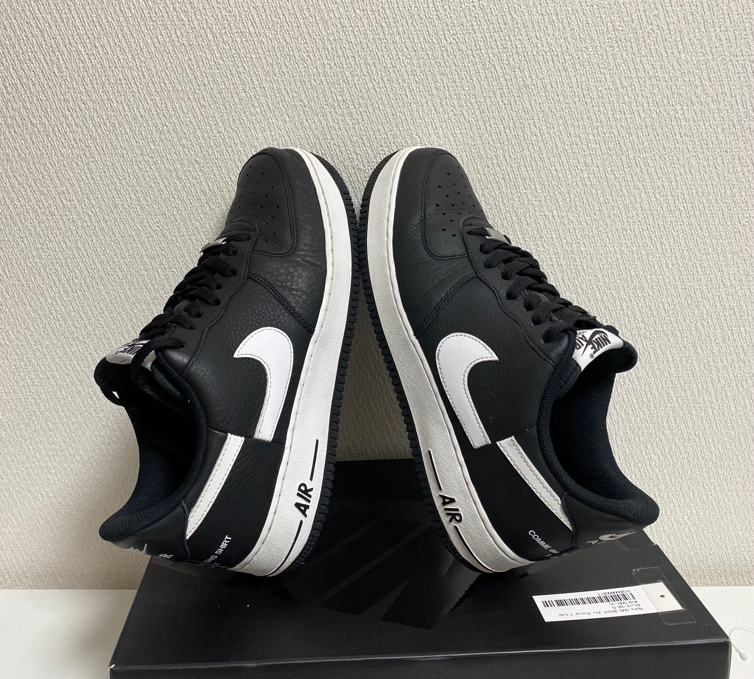 Supreme × COMME des GARCONS SHIRT × Nike Air Force 1 Low "Black/White" (2018)