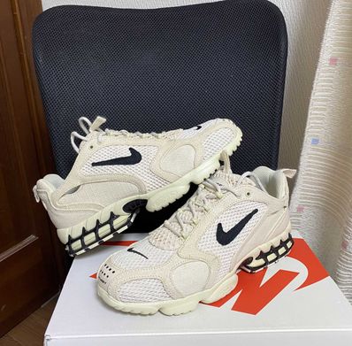 Stussy × Nike Air Zoom Spiridon CG 2 "Fossil/Black"