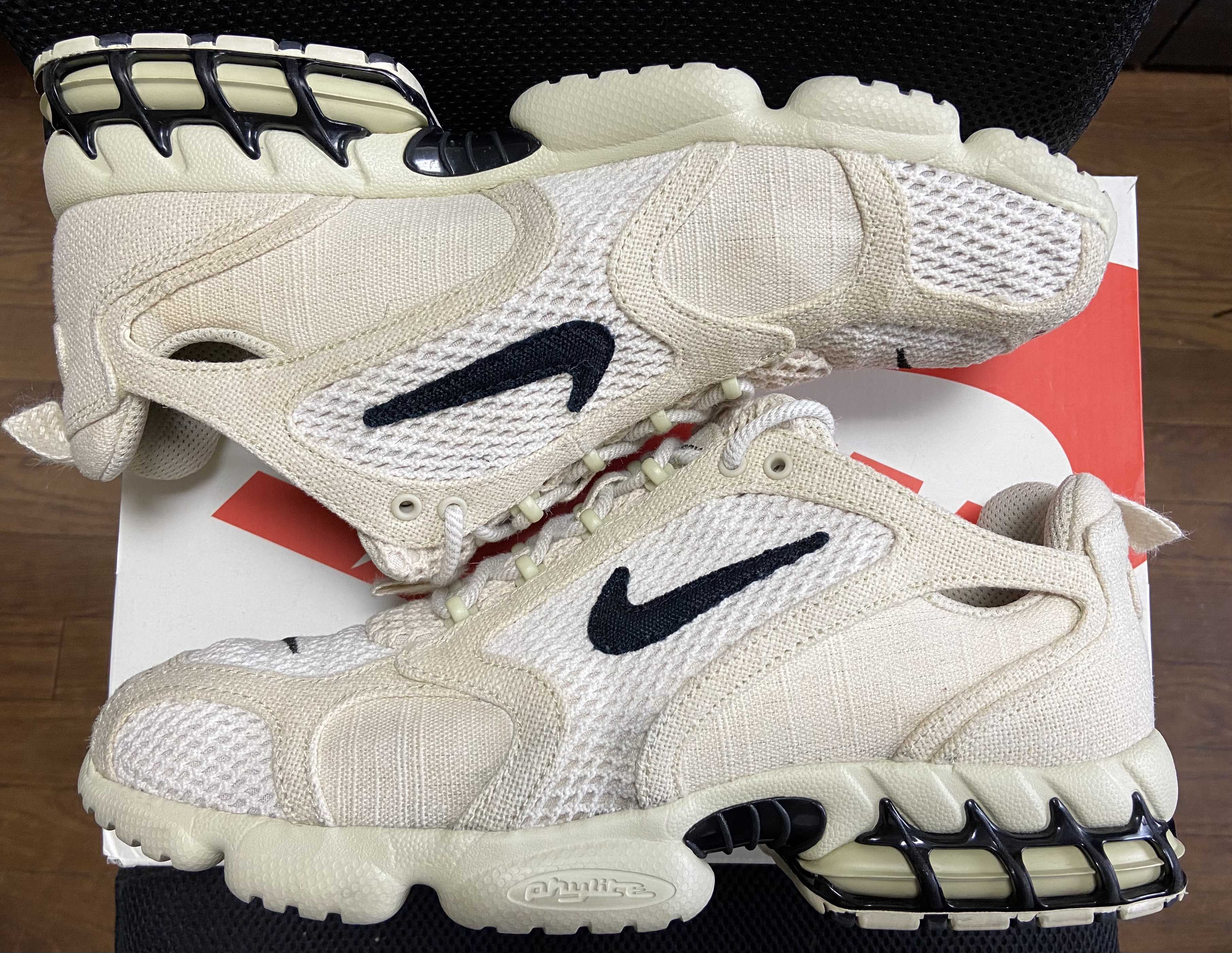 Stussy × Nike Air Zoom Spiridon CG 2 "Fossil/Black"