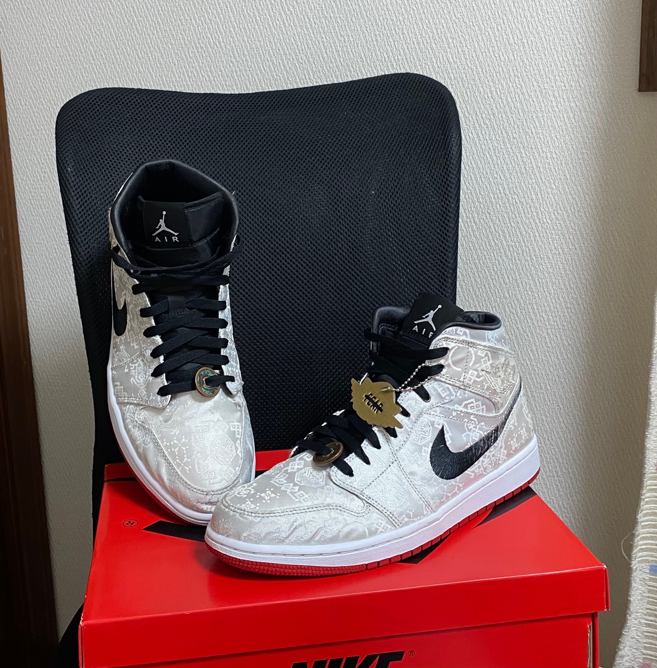 CLOT × Nike Air Jordan 1 Mid SE Fearless "White/Black/Red"