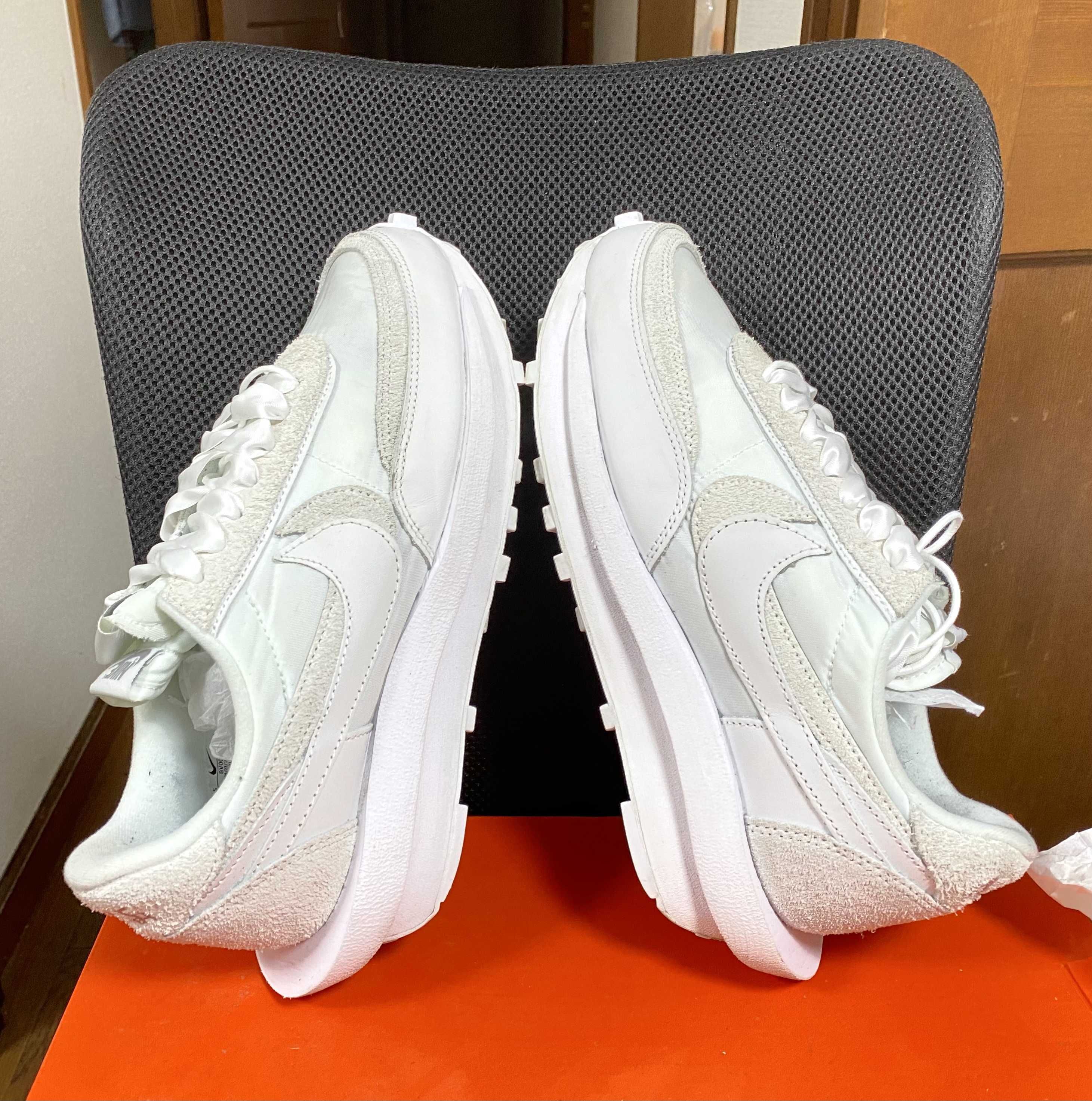 sacai × Nike LDV Waffle "Triple White"