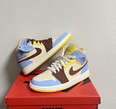 MAISON CHATEAU ROUGE × NIKE AIR JORDAN 1 MID SE "WHITE/LIGHT BLUE"