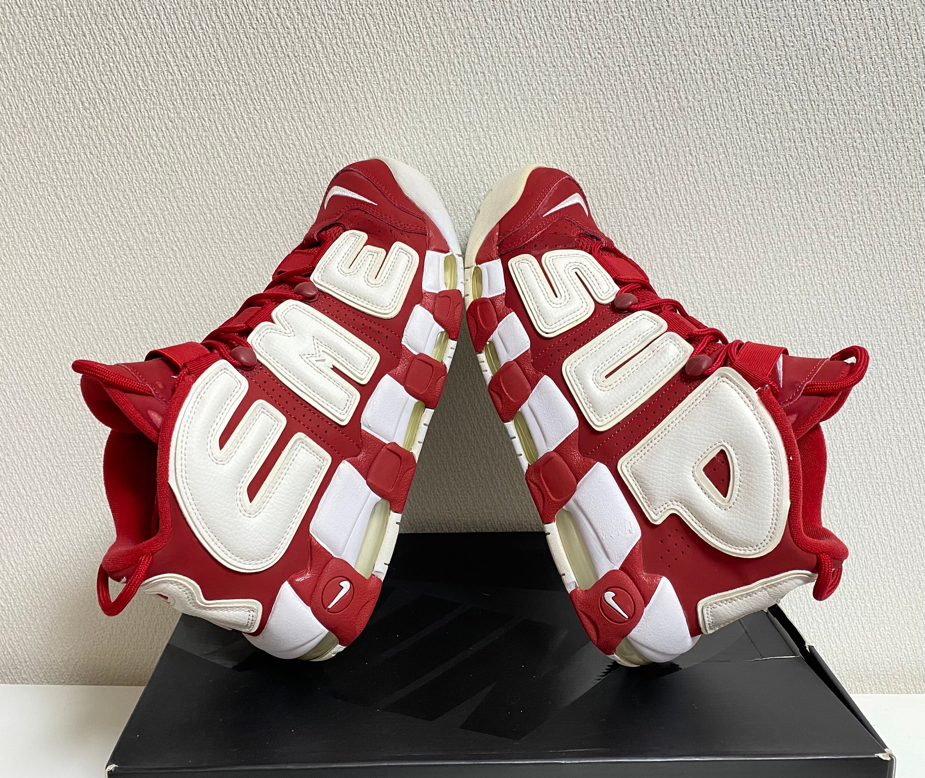 Supreme × Nike Air More Uptempo "White/Red"