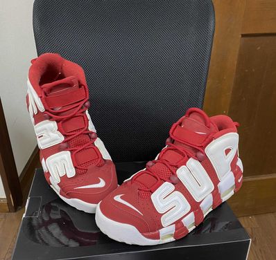 Supreme × Nike Air More Uptempo "White/Red"