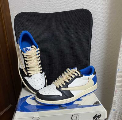 Travis Scott × fragment design × Nike Air Jordan 1 Low OG SP "Military Blue"