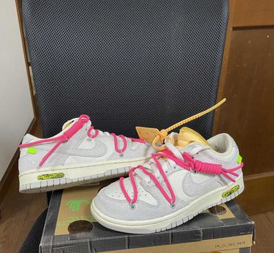 Off-White × Nike Dunk Low "Sail/Neutral Gray/Hyper Pink"