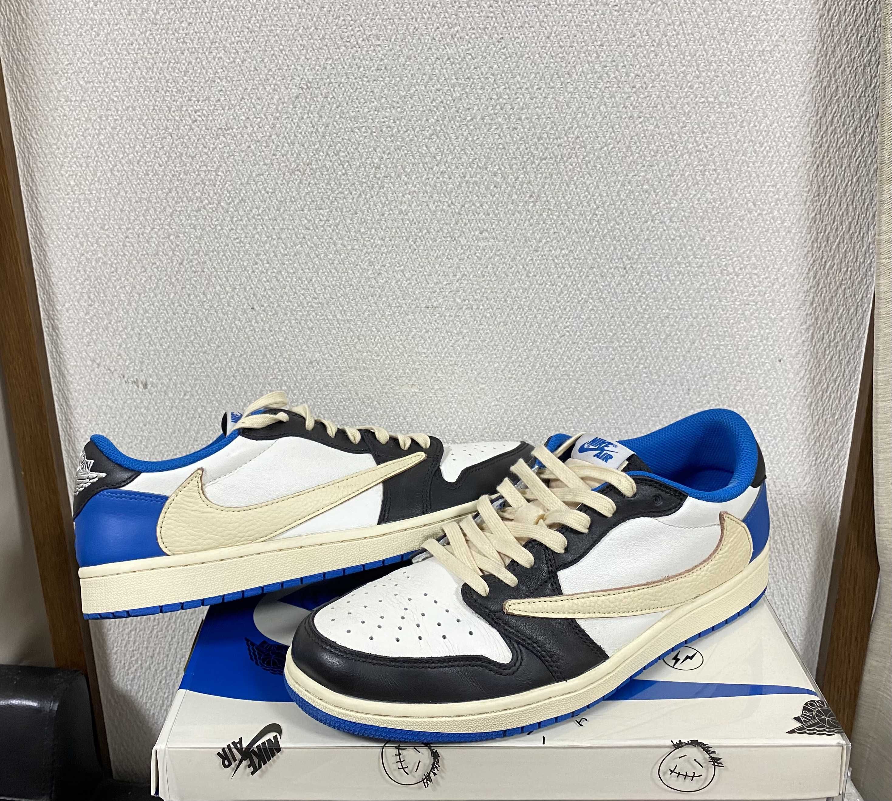 Travis Scott × fragment design × Nike Air Jordan 1 Low OG SP "Military Blue"