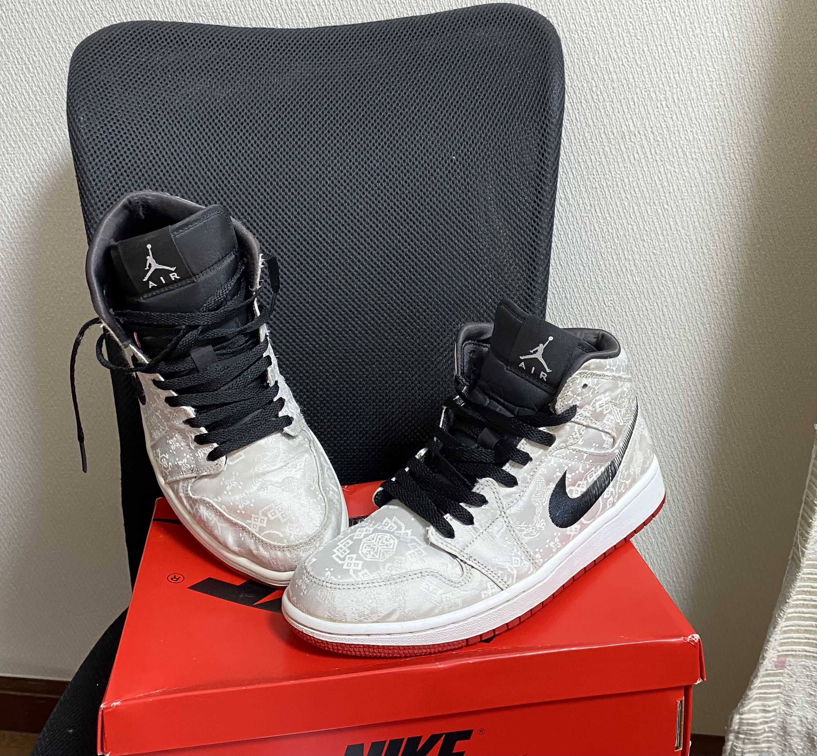 CLOT × Nike Air Jordan 1 Mid SE Fearless "White/Black/Red"