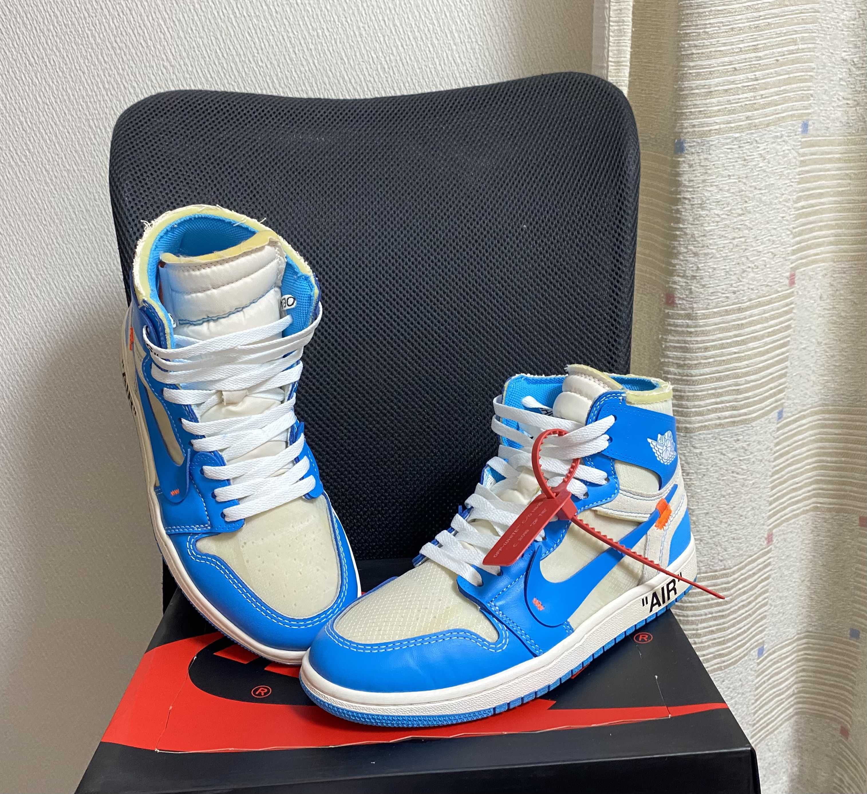 Off-White × Nike Air Jordan 1 High UNC "White/Dark Powder Blue"