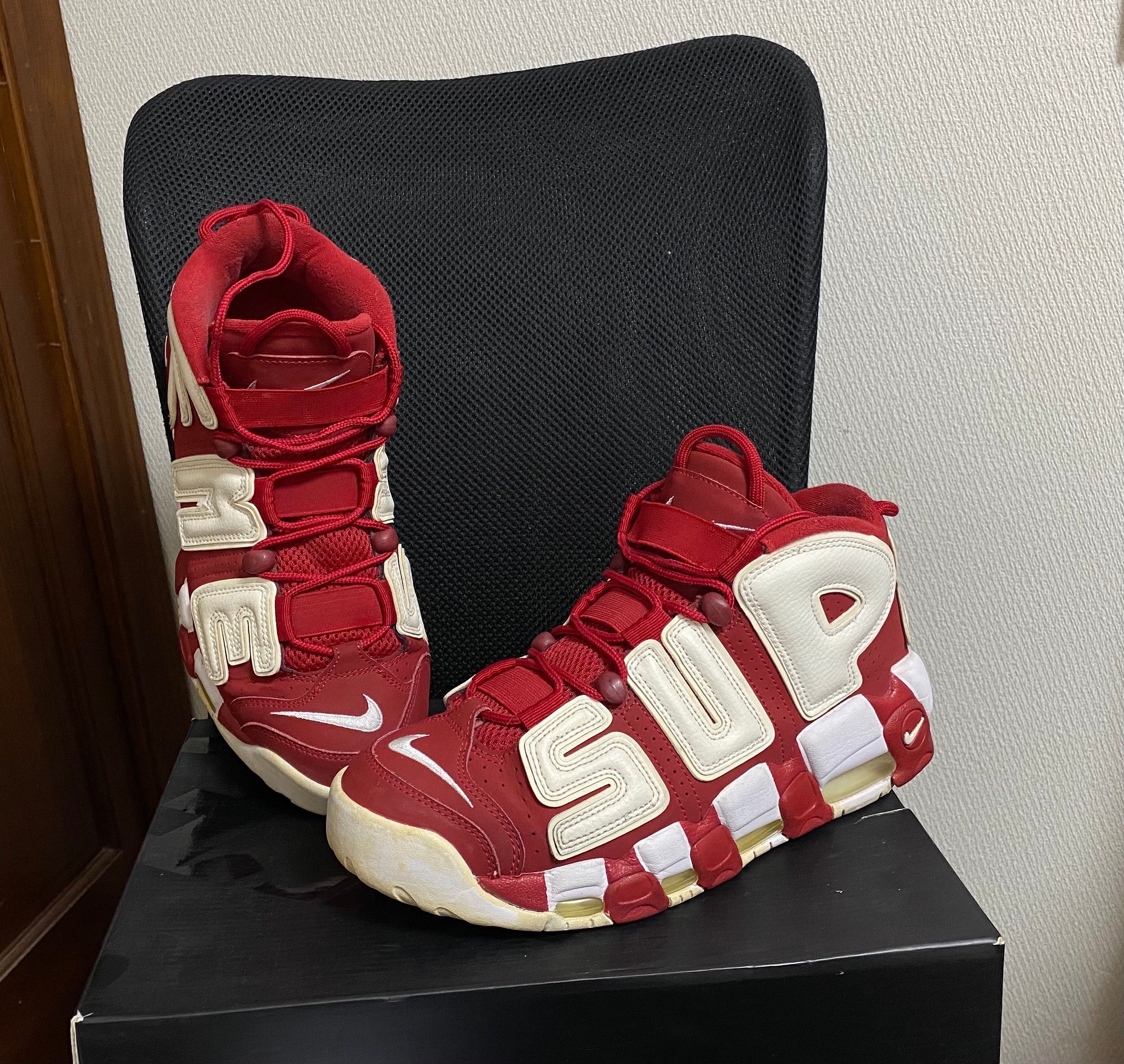 Supreme × Nike Air More Uptempo "White/Red"