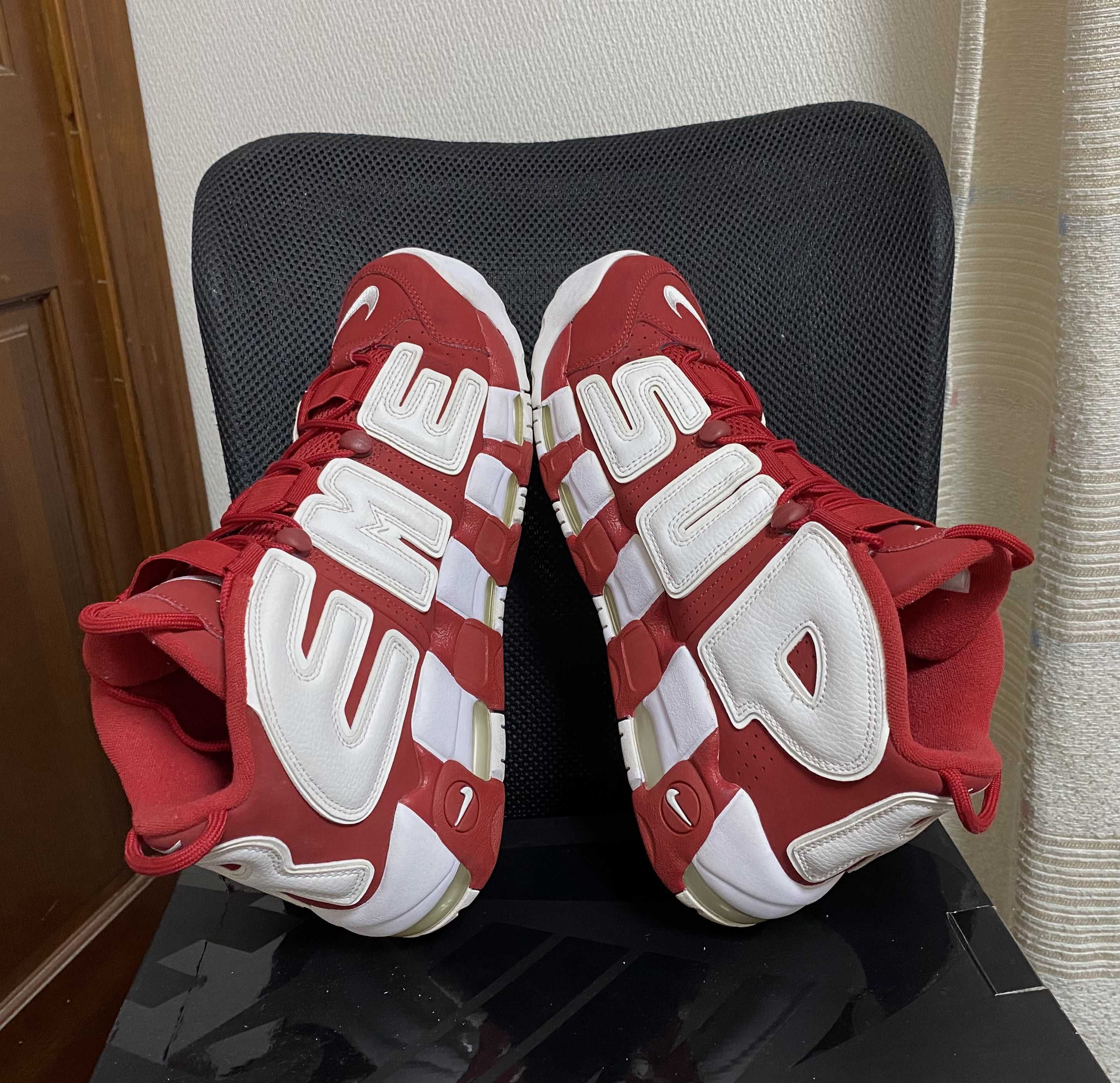 Supreme × Nike Air More Uptempo "White/Red"
