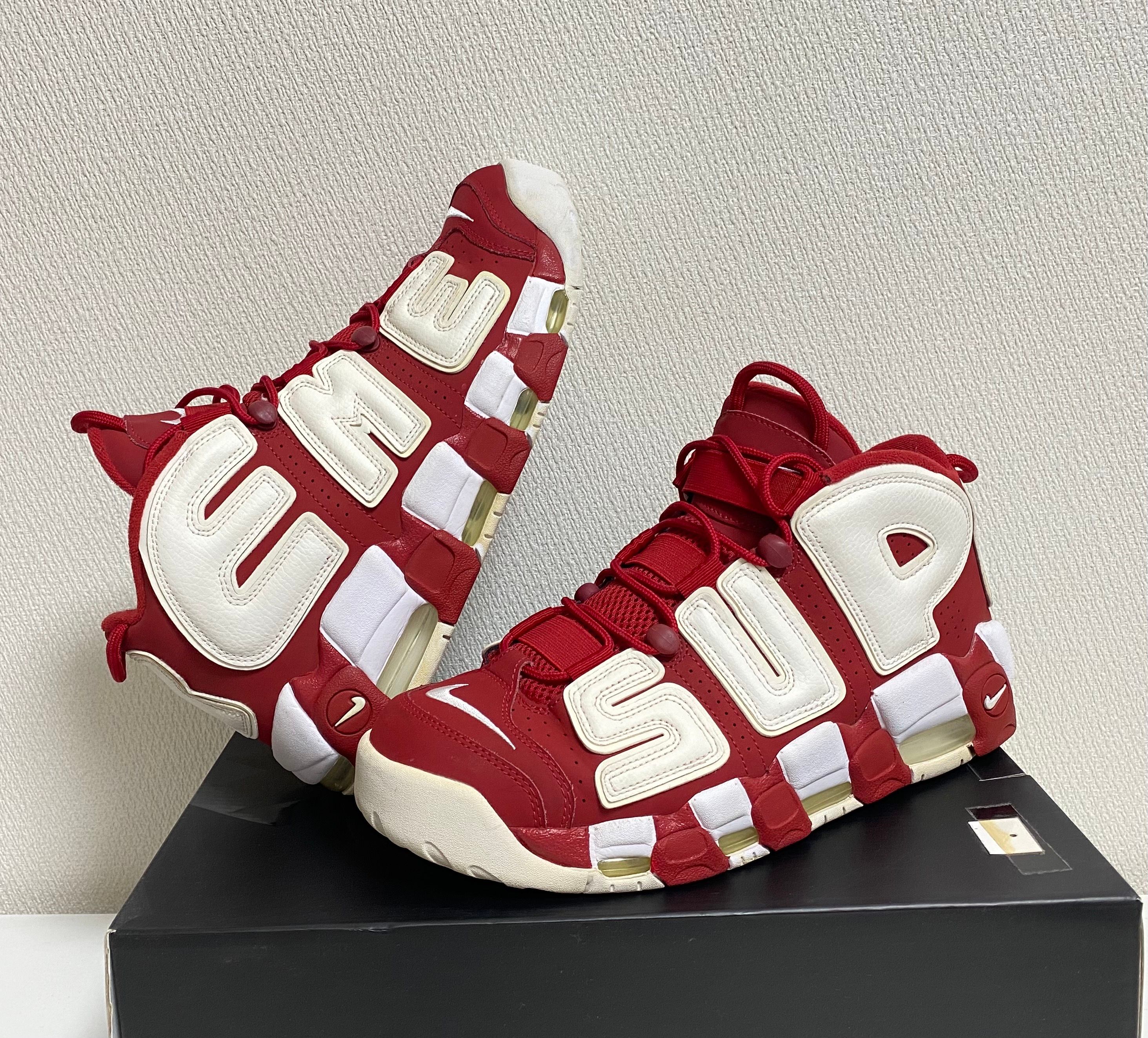 Supreme × Nike Air More Uptempo "White/Red"