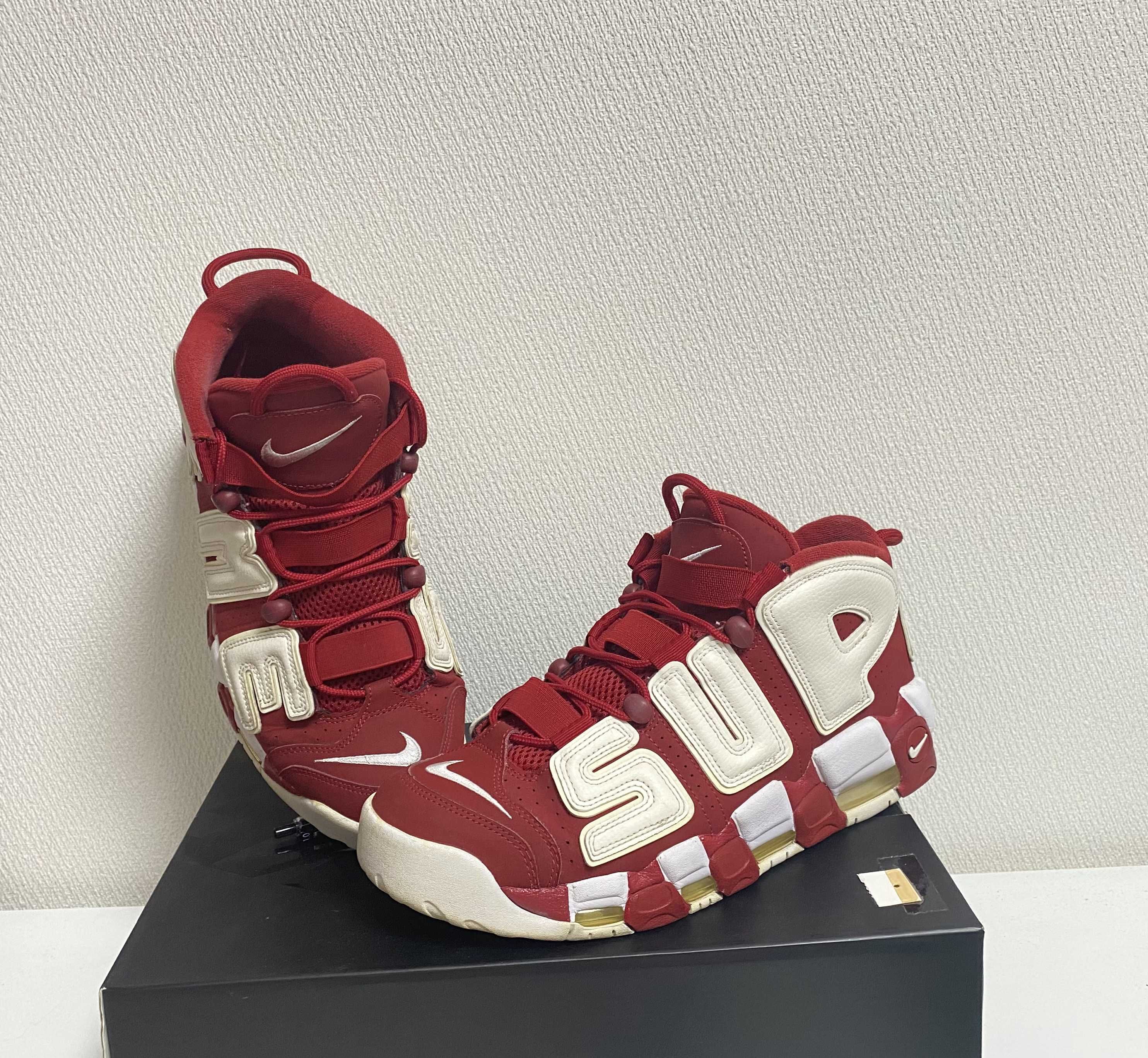 Supreme × Nike Air More Uptempo "White/Red"