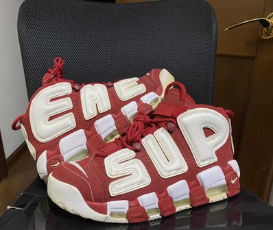 Supreme × Nike Air More Uptempo "White/Red"