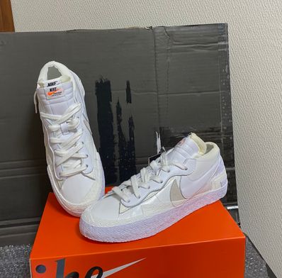 sacai × Nike Blazer Low "White Patent Leather"