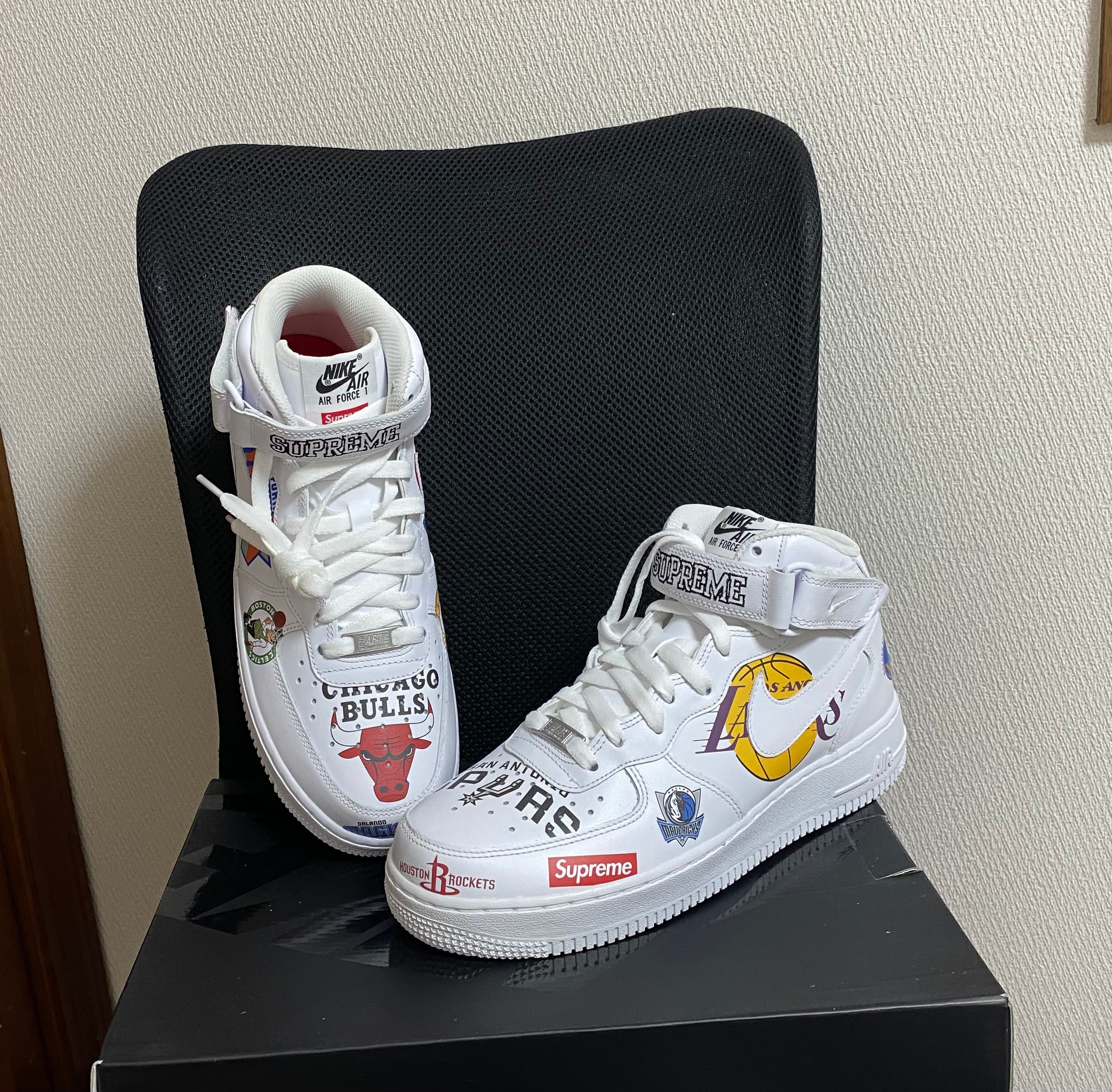 Supreme × NBA × Nike Air Force 1 Mid '07 "White"