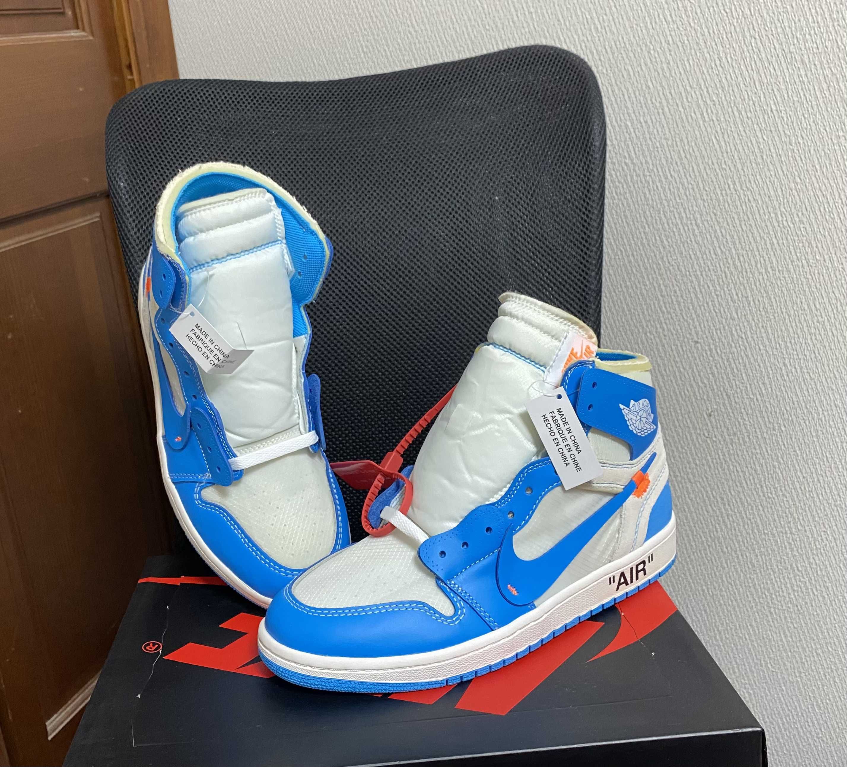Off-White × Nike Air Jordan 1 High UNC "White/Dark Powder Blue"
