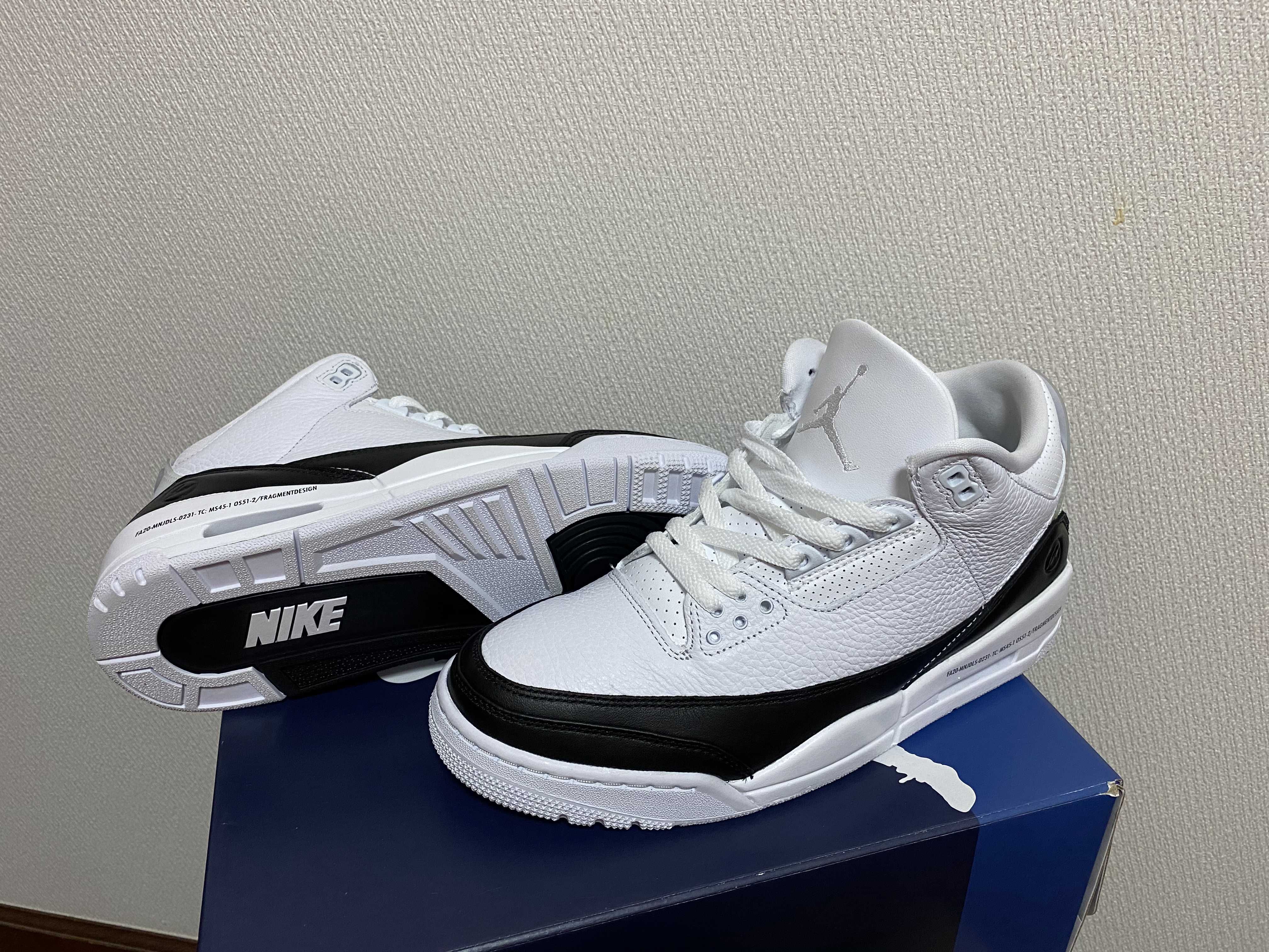 Fragment × Nike Air Jordan 3 "White/Black"