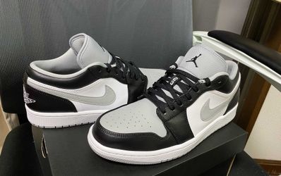 NIKE AIR JORDAN 1 LOW "BLACK/LIGHT SMOKE GREY"