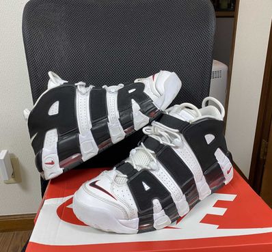 NIKE AIR MORE UPTEMPO "WHITE/BLACK/UNIVERSITY RED"(2020)