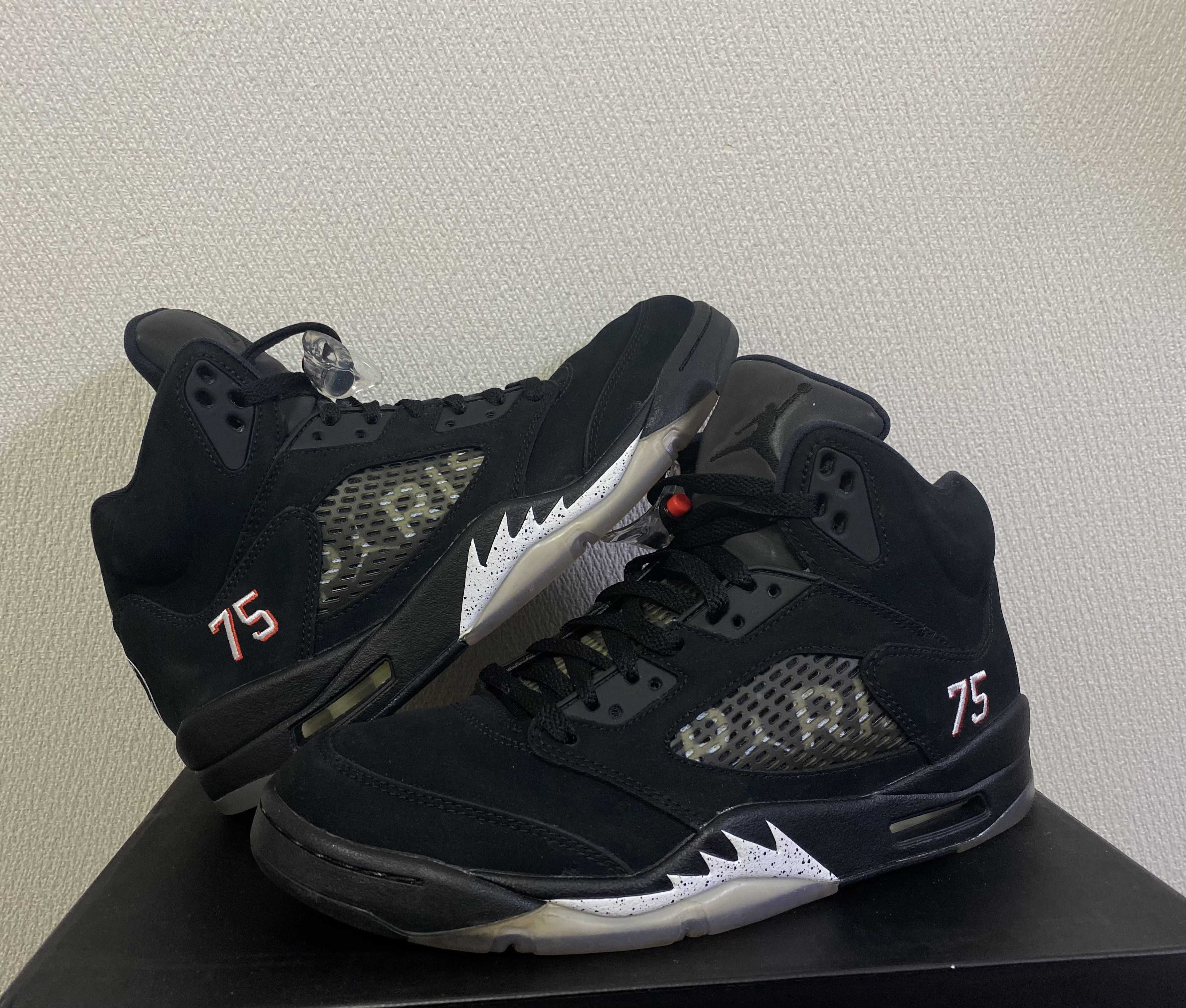 NIKE AIR JORDAN 5 PARIS SAINT-GERMAIN BLACK/CEMENT GREY