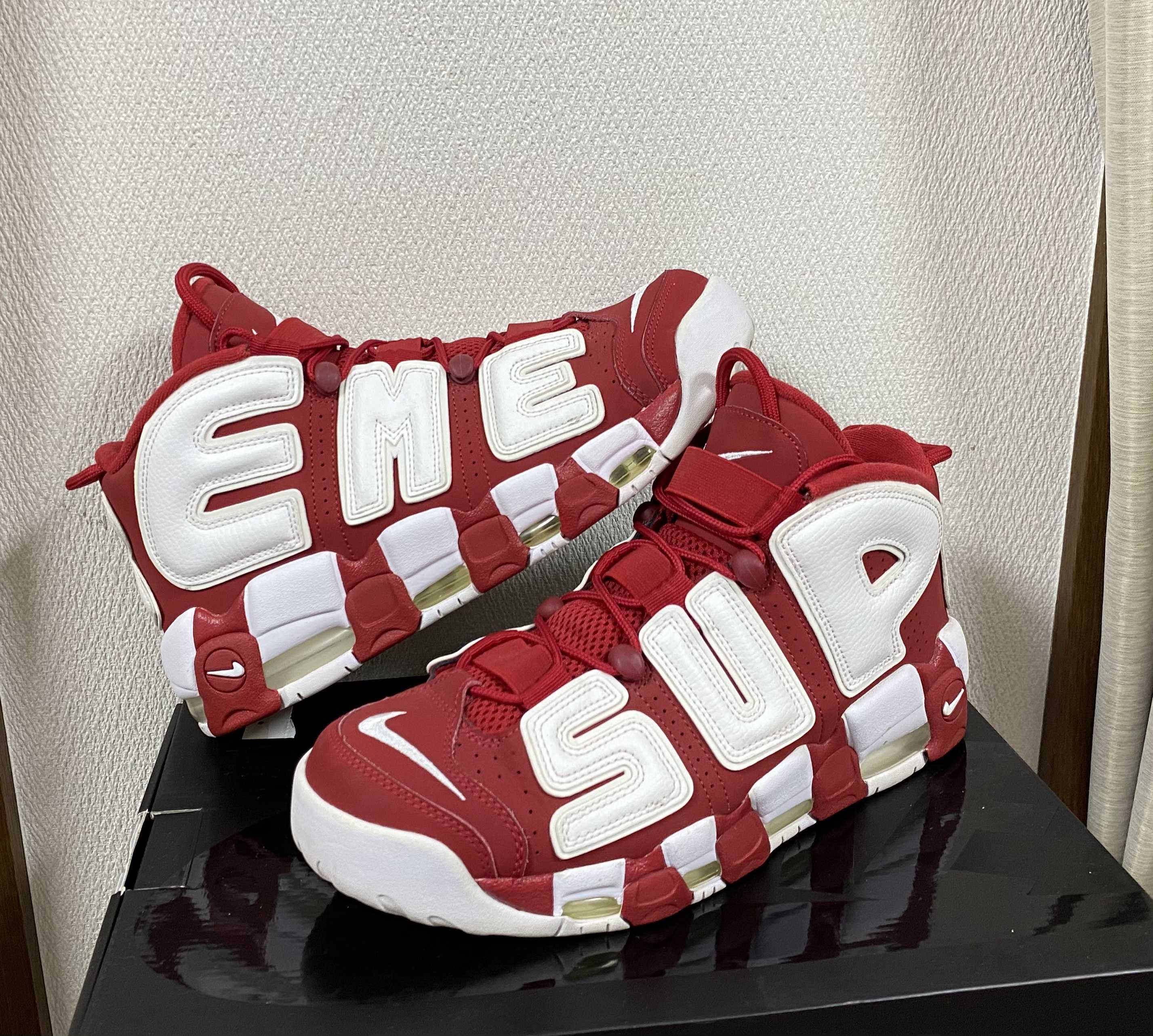 Supreme × Nike Air More Uptempo "White/Red"