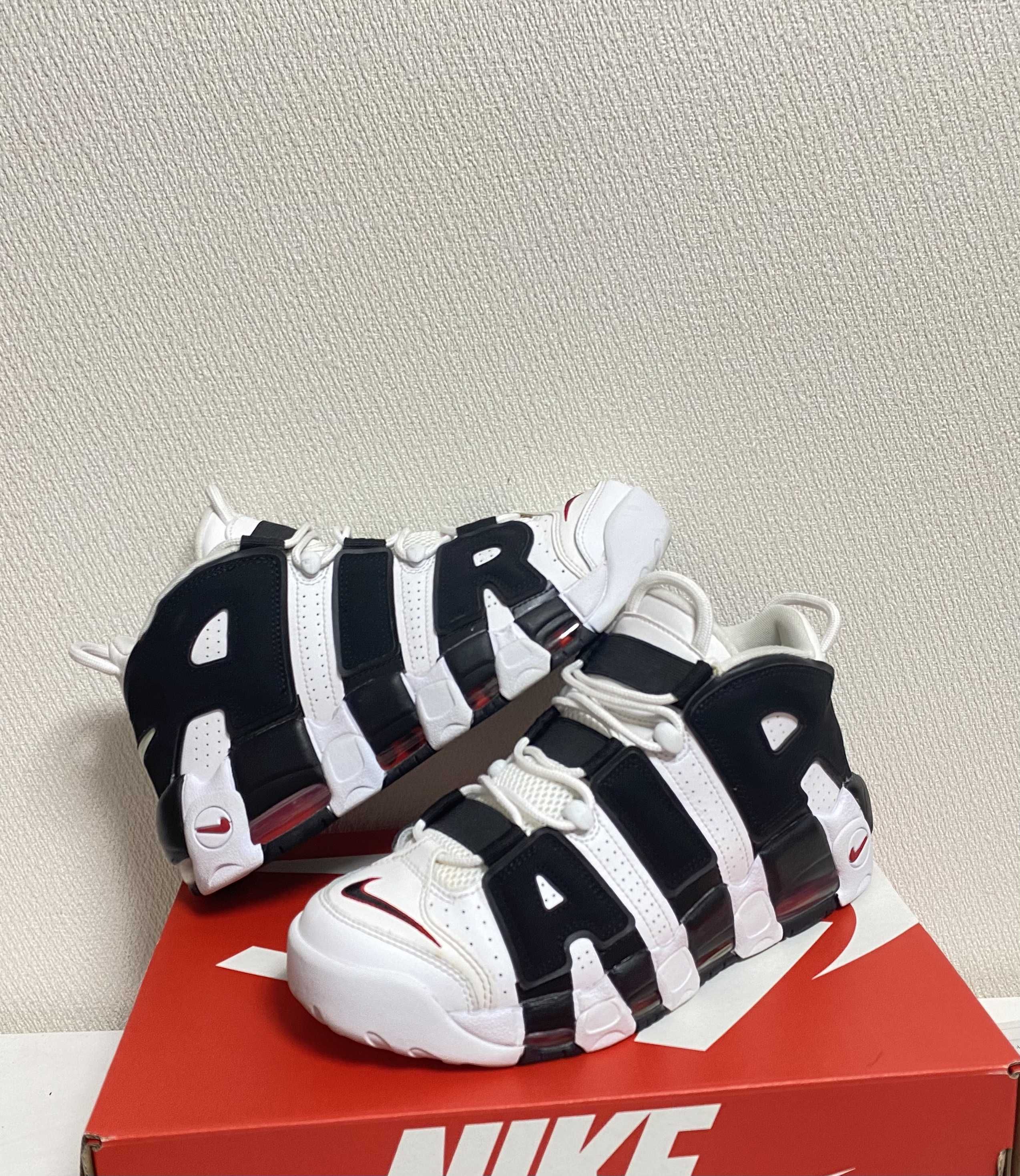 NIKE AIR MORE UPTEMPO "WHITE/BLACK/UNIVERSITY RED"(2020)
