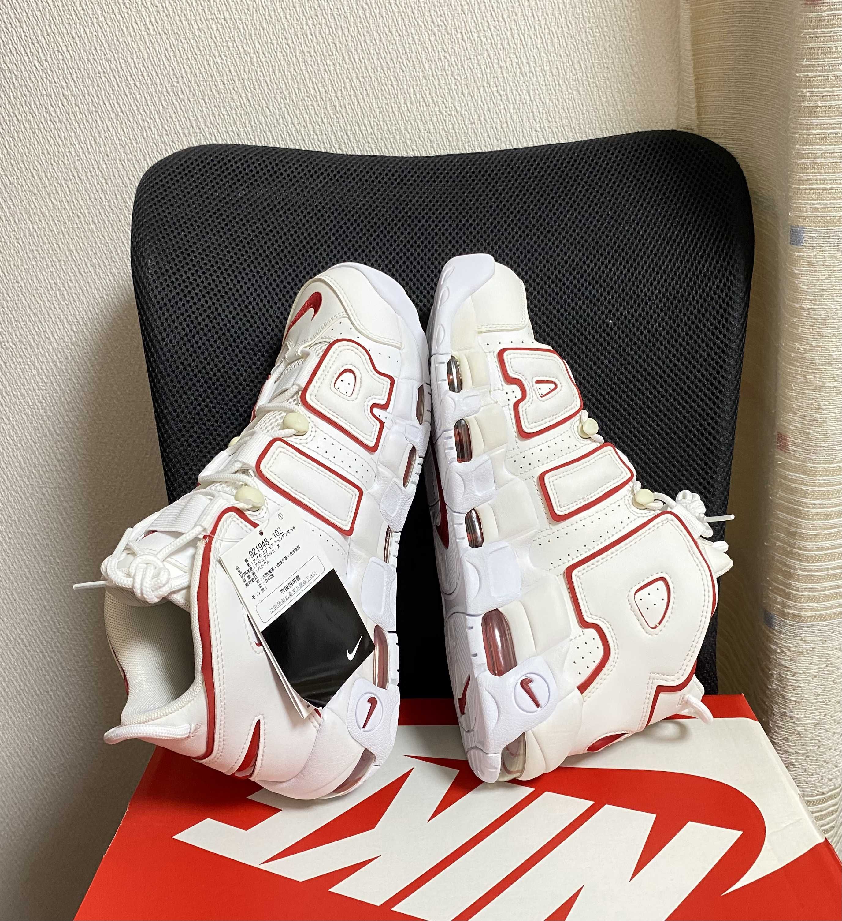 NIKE AIR MORE UPTEMPO "WHITE/VARSITY RED" (2021)