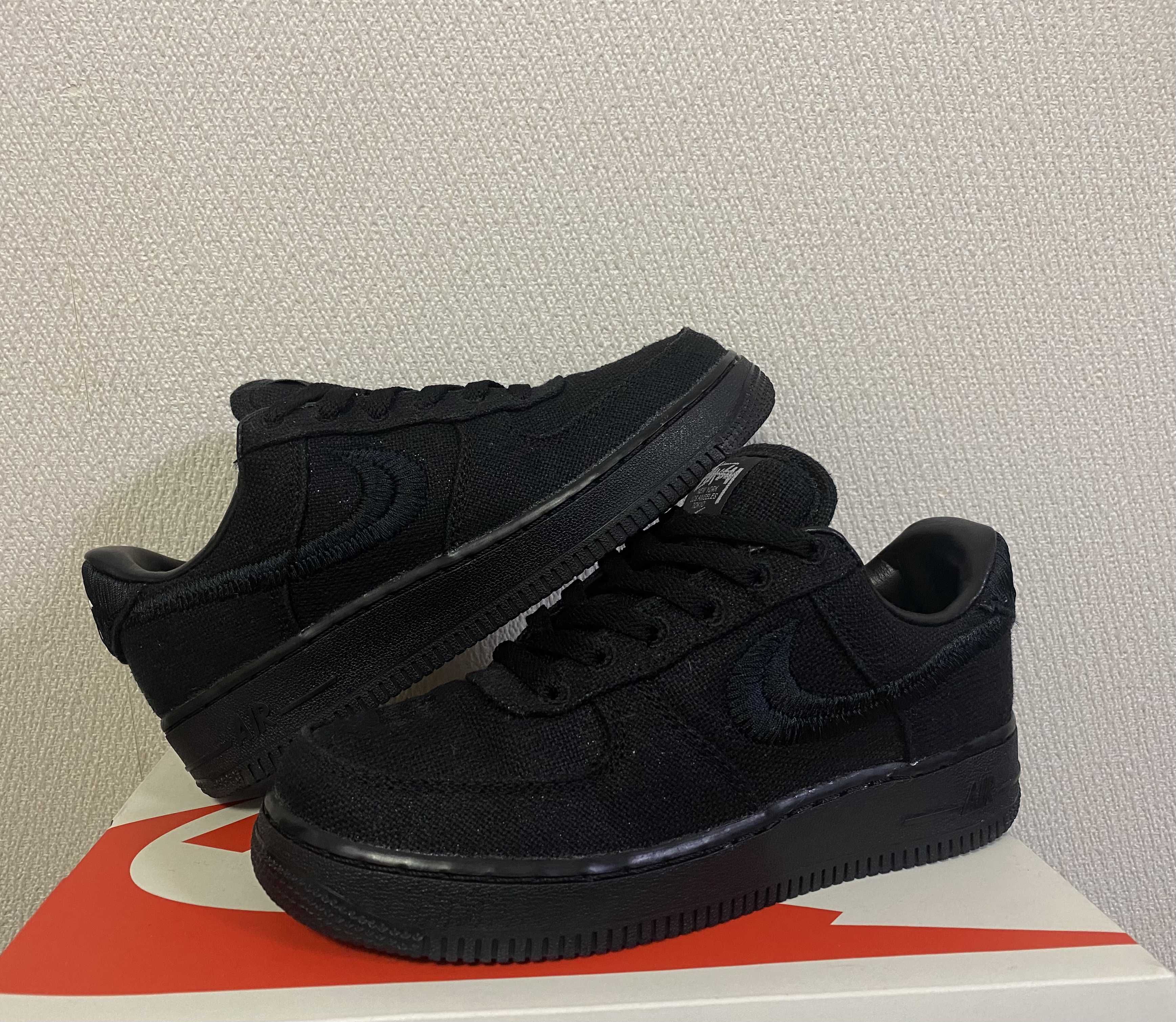 Stussy × Nike Air Force 1 Low "Triple Black"